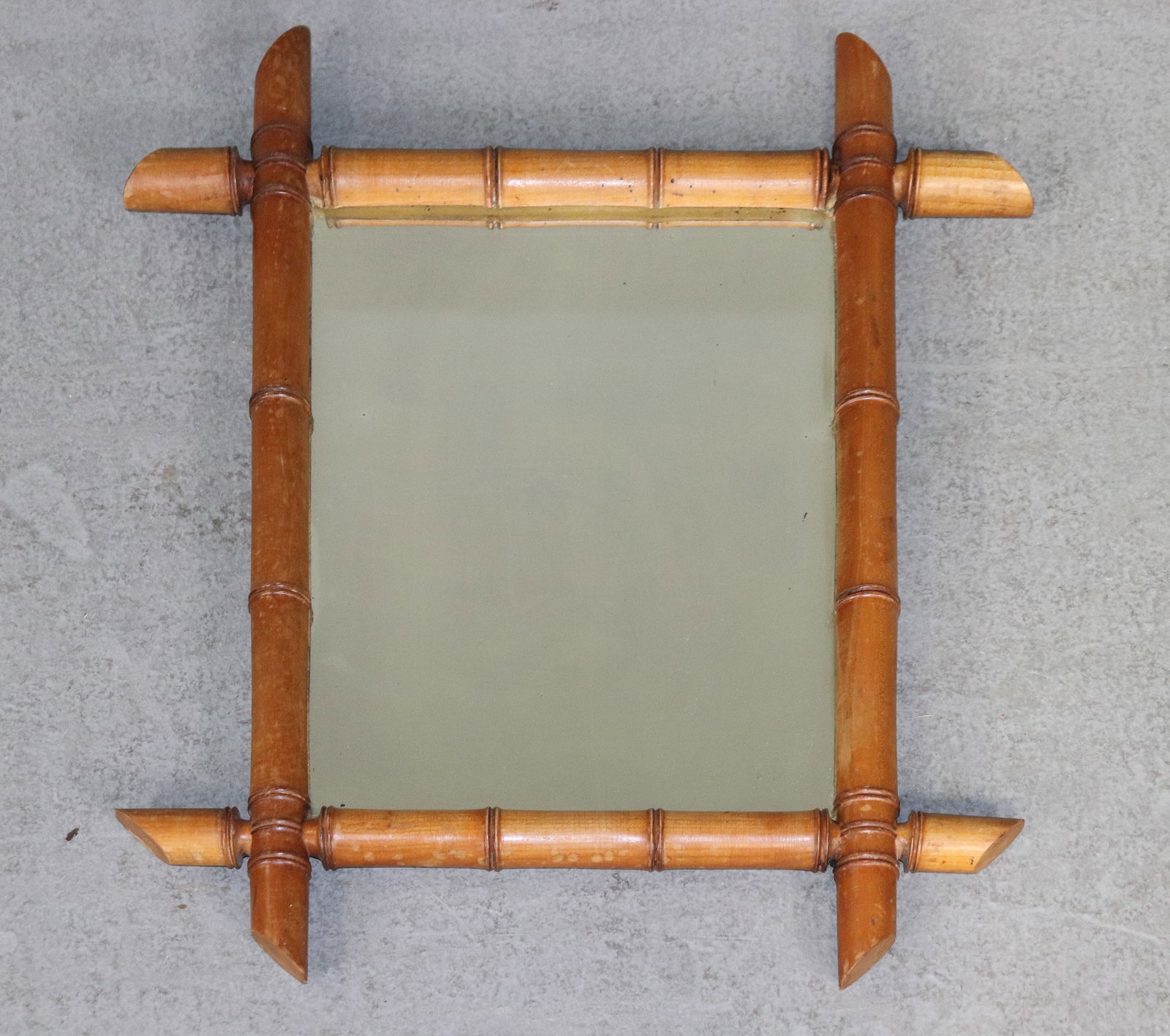 French Faux Bamboo Framed Mirror #3 (1 of 4)