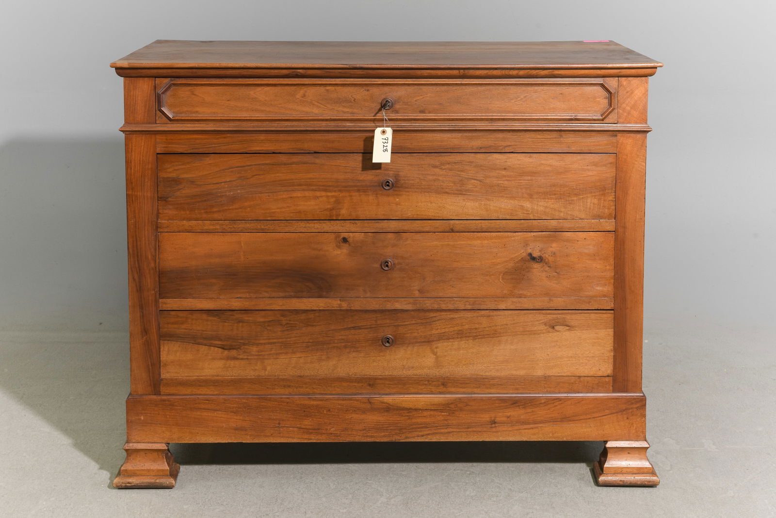 Louis Philippe Style Walnut 4 Drawer Chest (1 of 5)