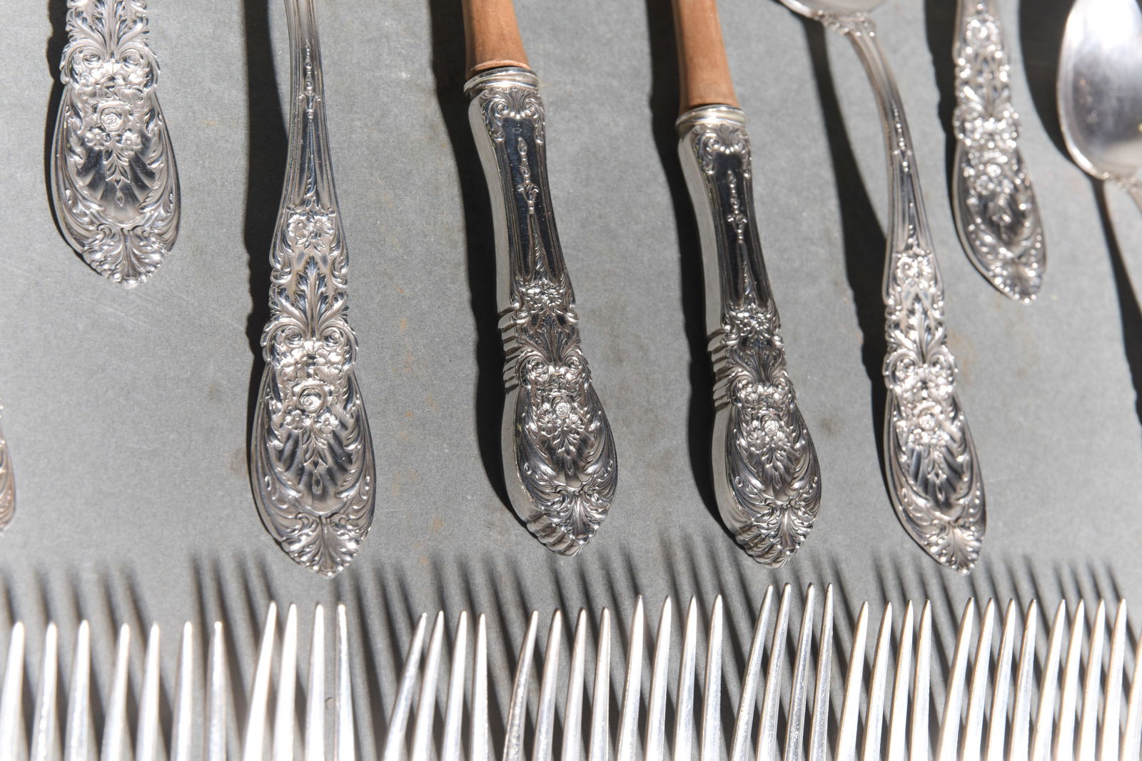 106pcs Sterling Silver Flatware Set - 7