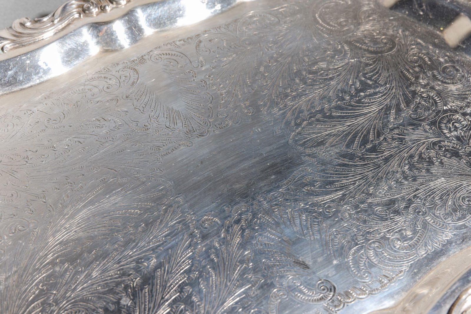 Silverplate Footed Serving Tray - 3