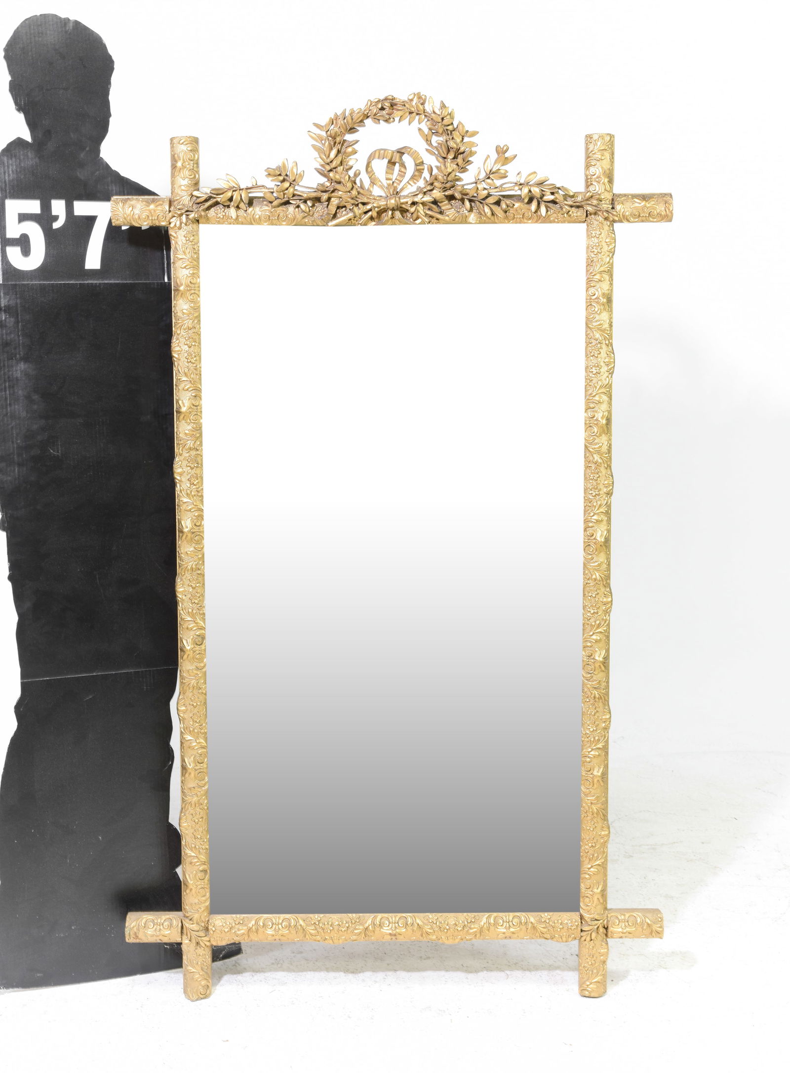 Louis XVI Style Gold Gilt Framed Mirror (1 of 5)
