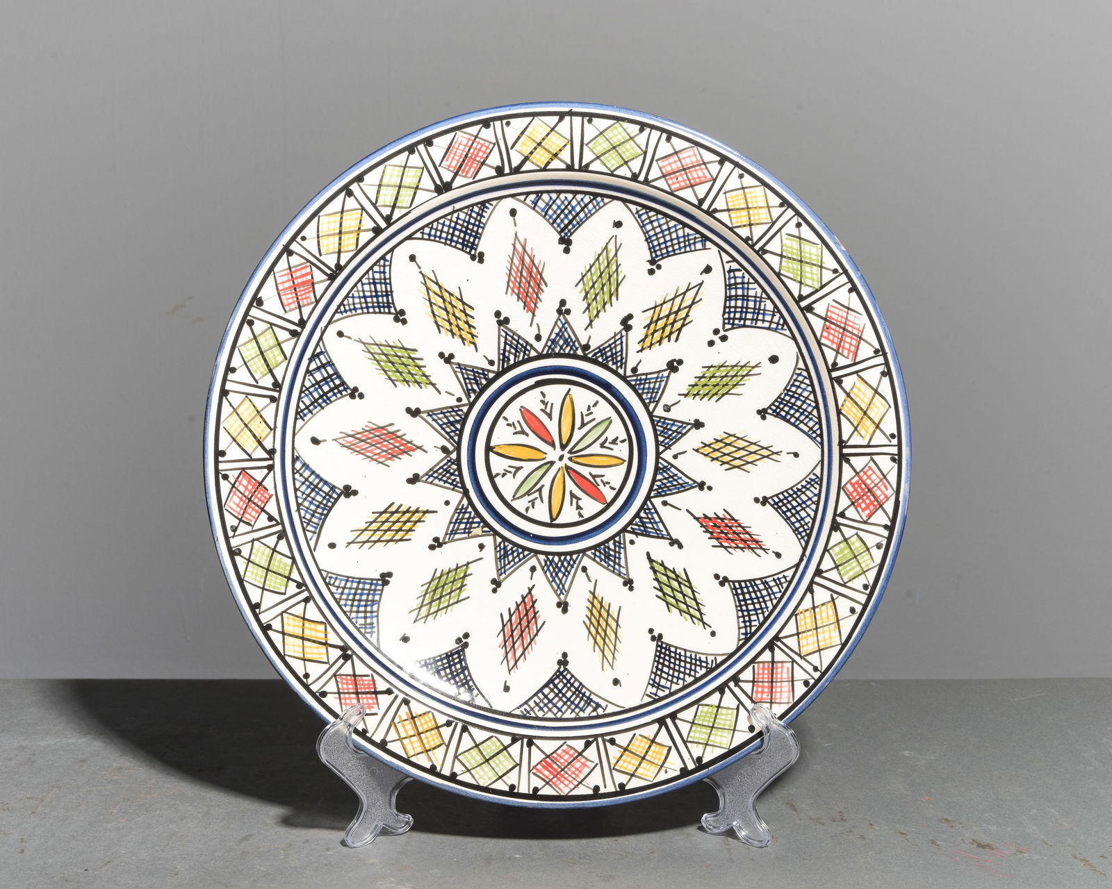 Hand Painted Moroccan Charger / Center Bowl #1 (1 of 3)