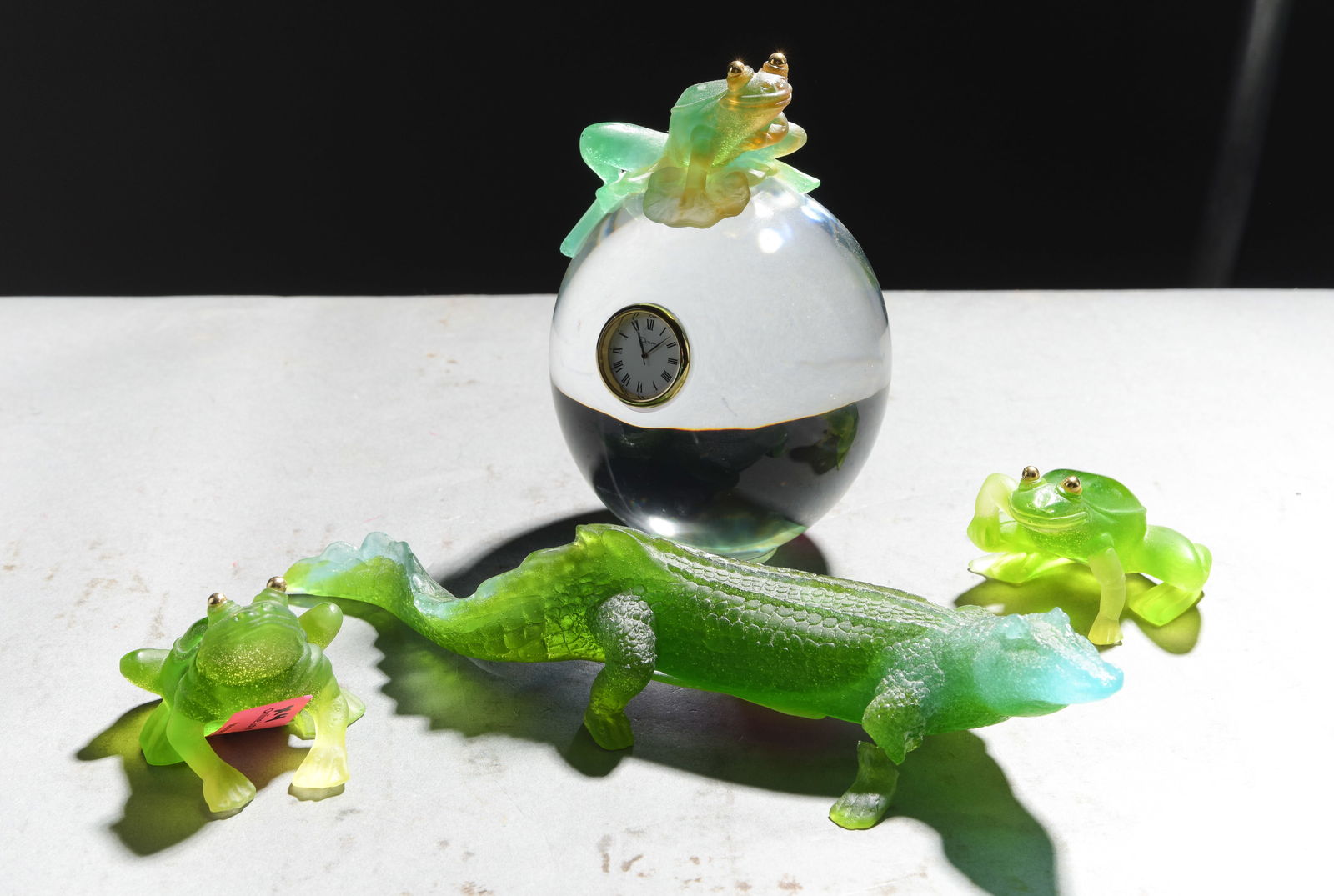 4pcs - French Daum Frog Clock, Alligator, Etc. (1 of 8)