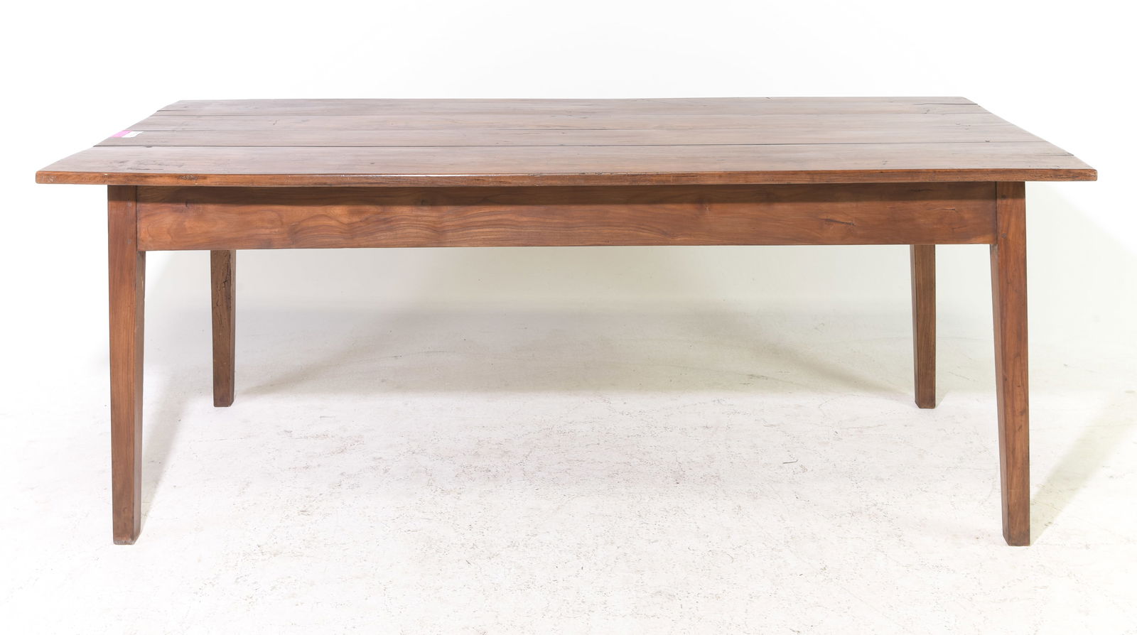 French Farmhouse Table with Tapered Legs: French Farmhouse Table with Tapered Legs - 29 in tall x 79 x 33, Floor to apron is 22.5 inches and the space between the legs is 65.5 inches