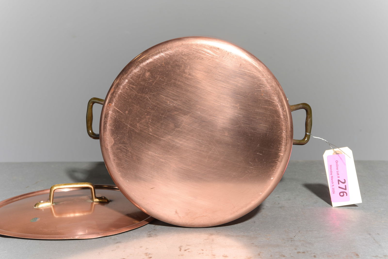 French Copper Pot with Lid - 4