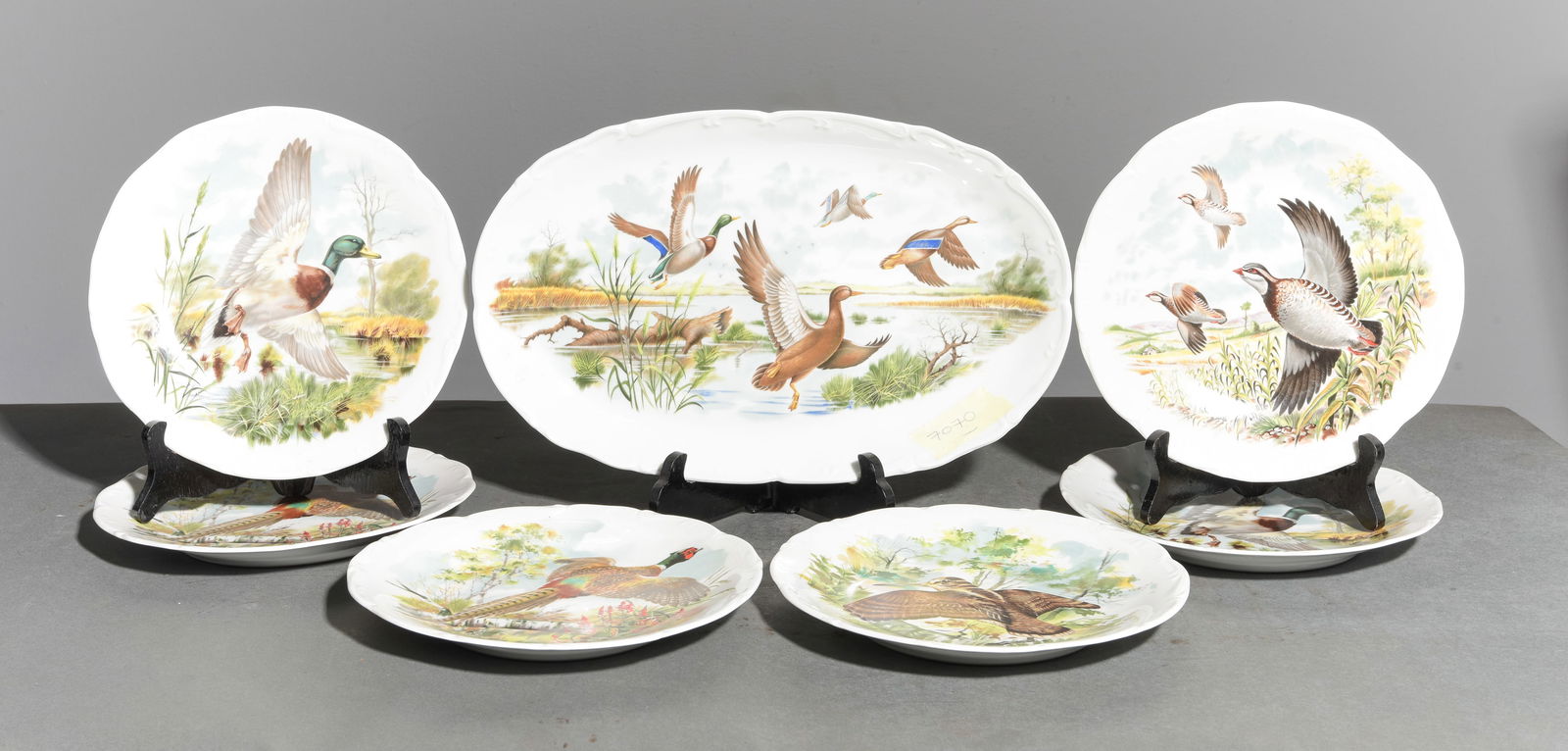 7pc French Duck Plate Set - Platter & 6 Plates (1 of 5)