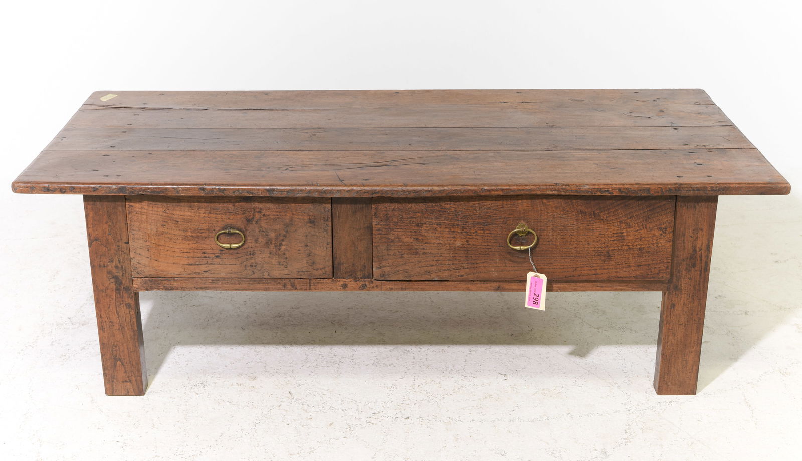 French Rustic Coffee Table with 2 Drawers (1 of 5)