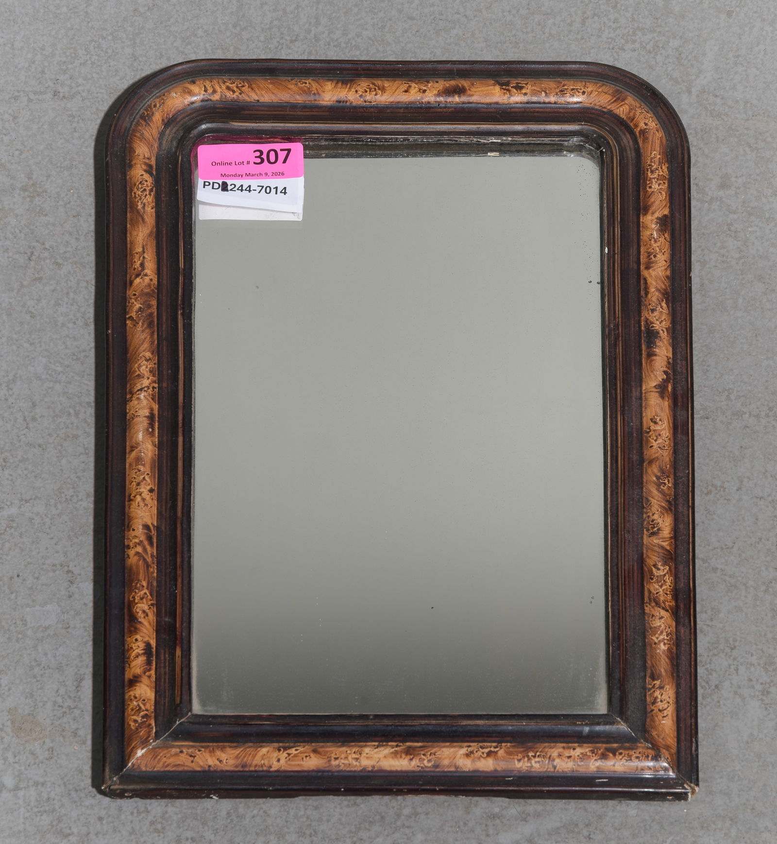 Louis Philippe Style Petite / Small Framed Mirror: Louis Philippe Style Petite / Small Framed Mirror - 23.75 in tall x 14.75 x 1