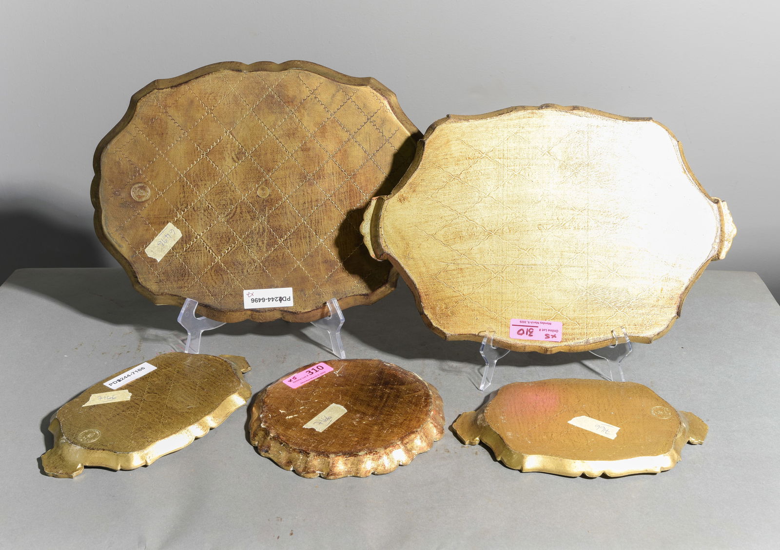 Five Assorted Florentine Trays - 5