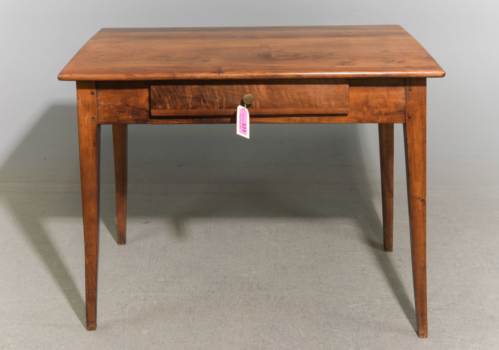 French Rustic Walnut Single Drawer Table (1 of 3)