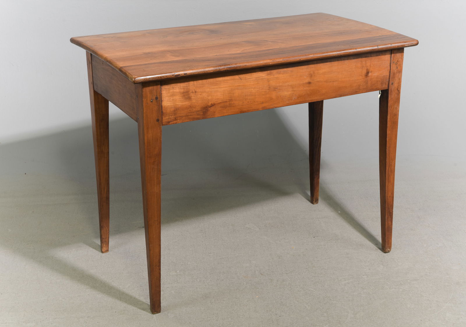 French Rustic Walnut Single Drawer Table - 3