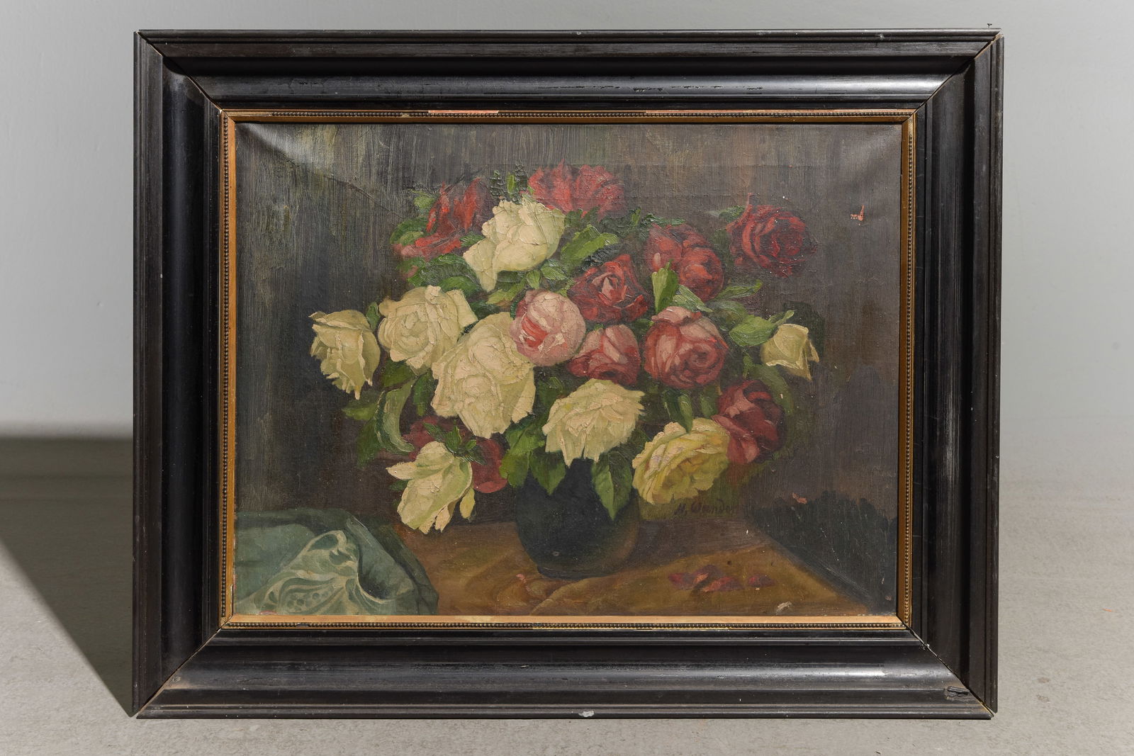 Framed Acrylic on Canvas Floral Still Life (1 of 4)