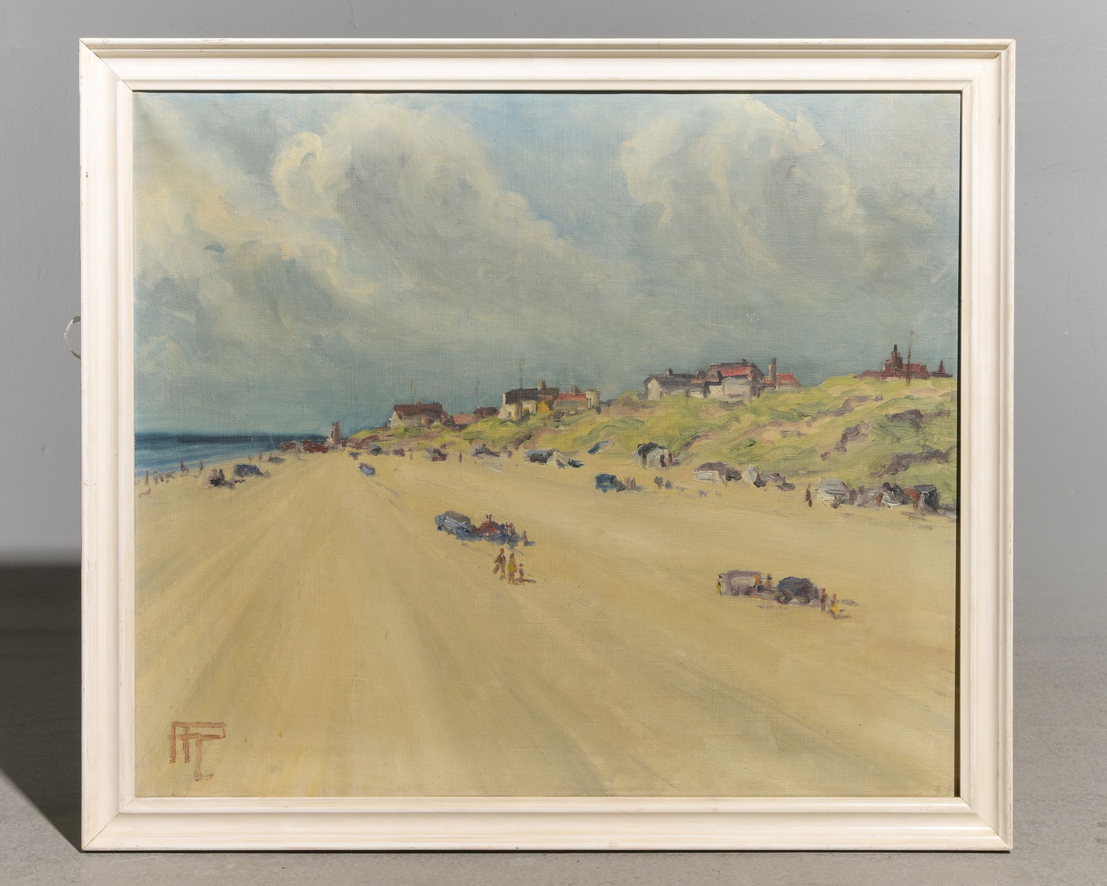 Framed Acrylic on Canvas Beach Landscape (1 of 3)