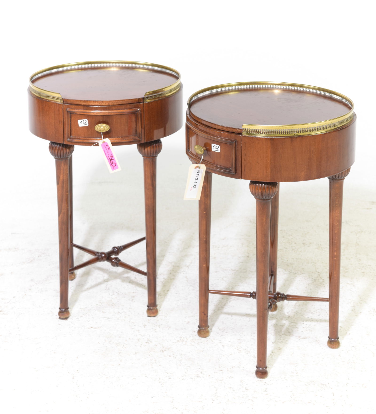 French Pair of Mahogany Nightstands / Side Tables (1 of 3)
