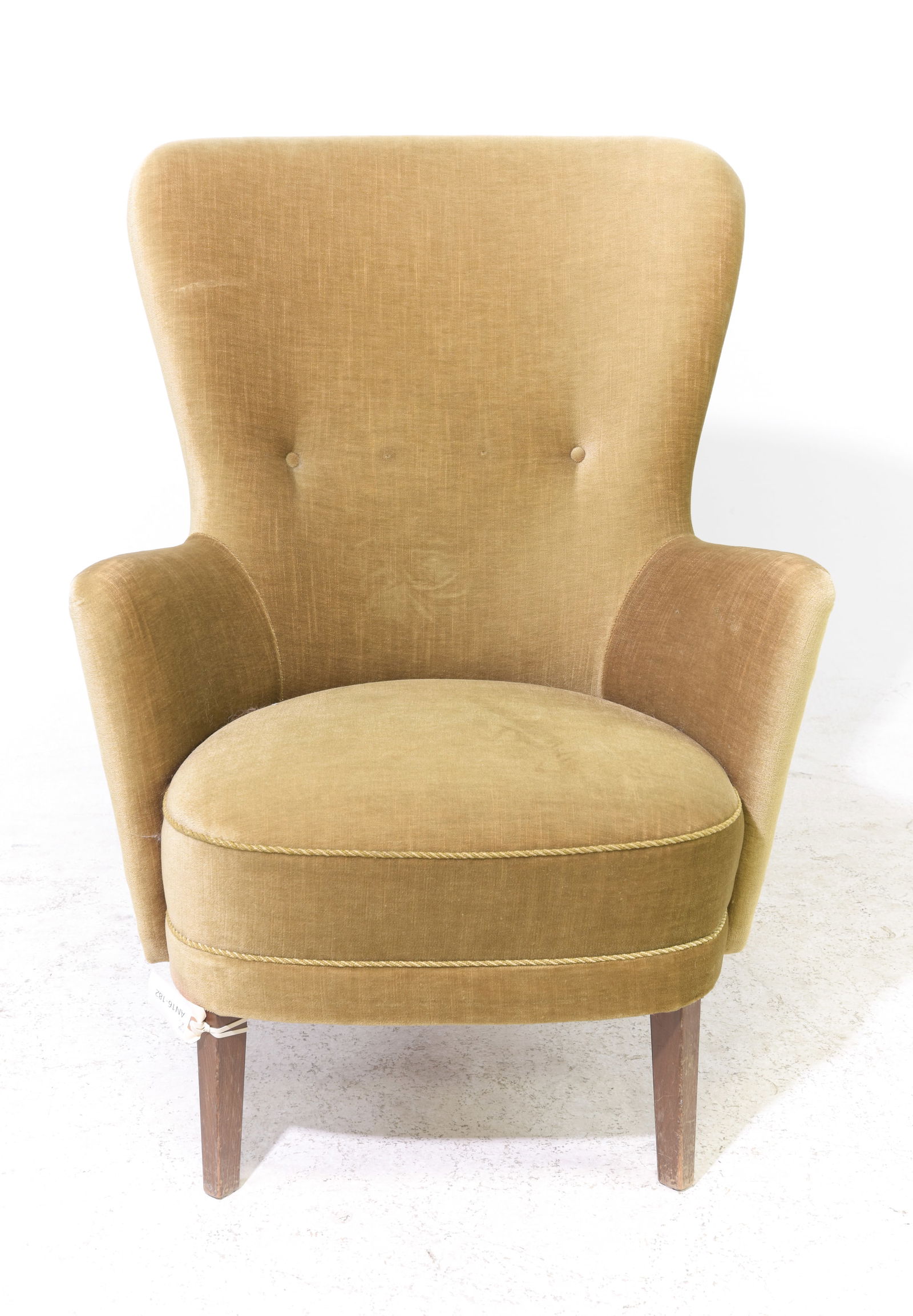 Danish Upholstered Wing Back Chair (1 of 5)