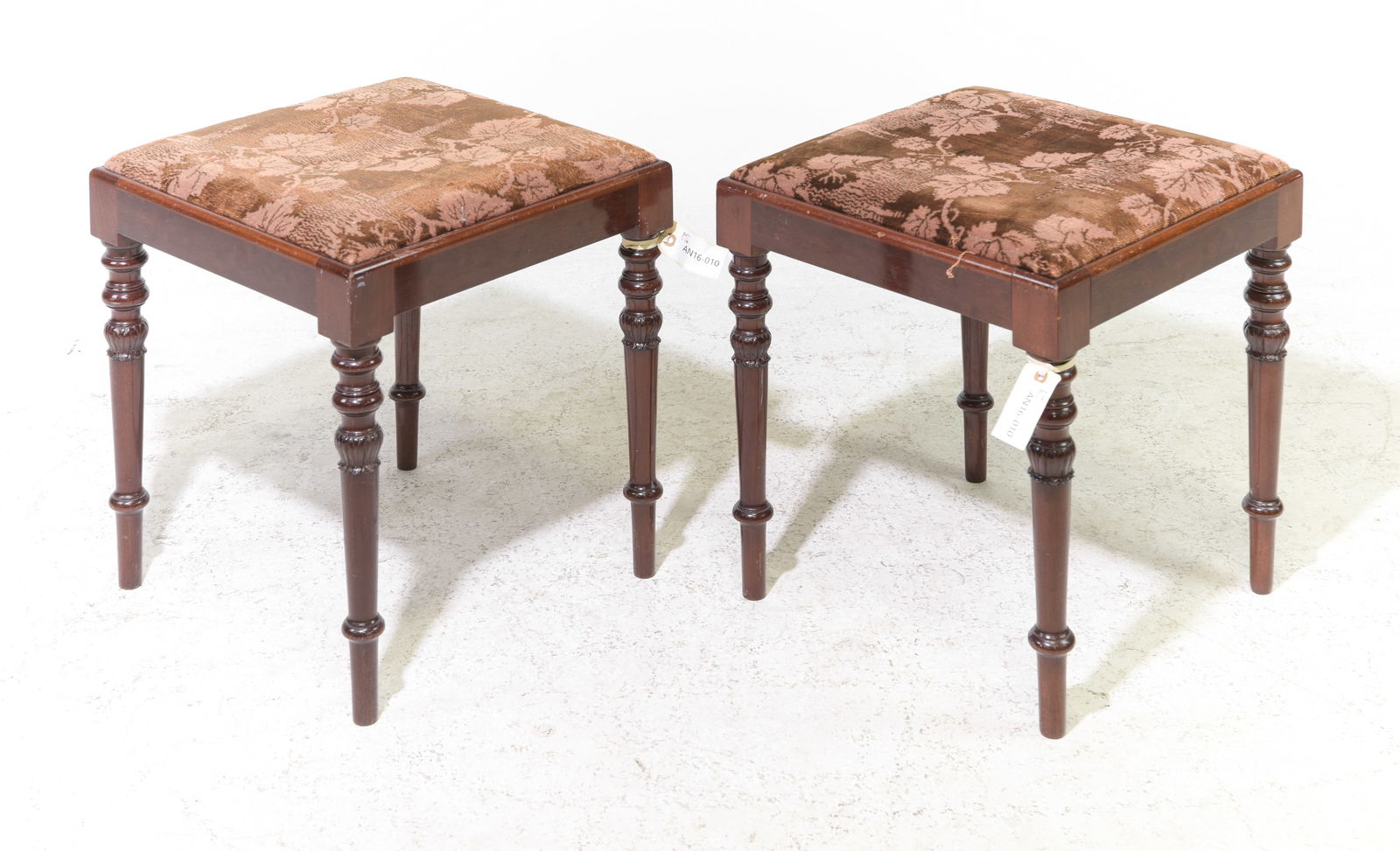 Danish Mahogany Pair of Stools (1 of 3)