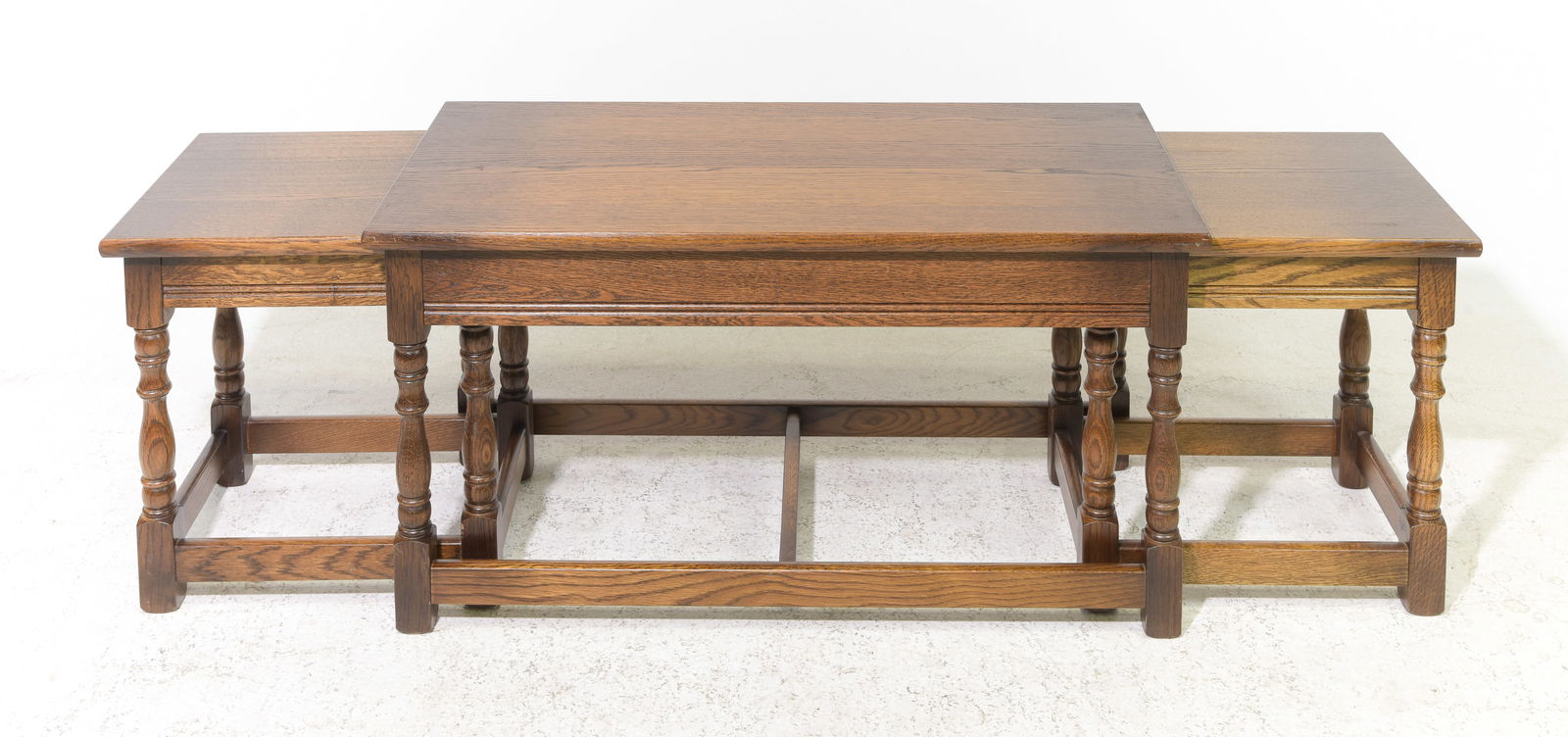 British Oak Nesting Coffee / Cocktail Table - 2