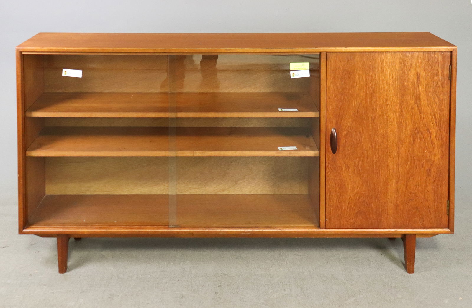 Mid Century Modern Sliding Glass Doors Bookcase (1 of 7)