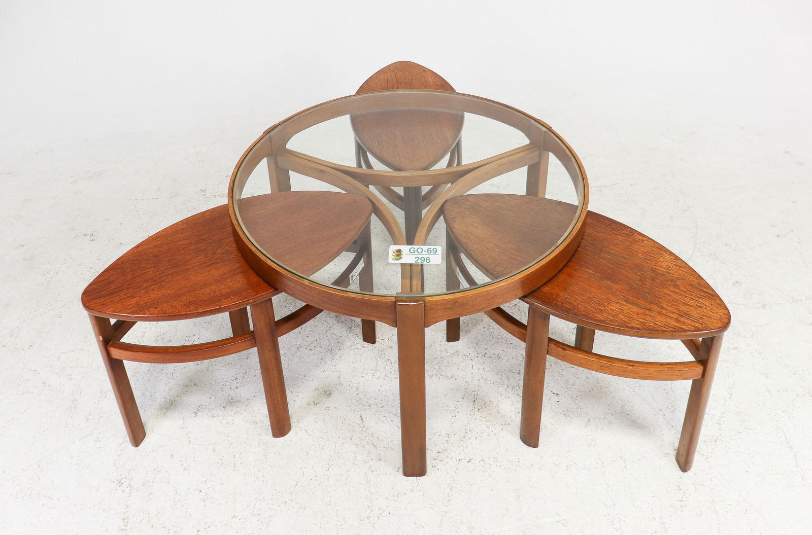 Mid Century Modern Round Trinity Coffee Table Nest (1 of 6)