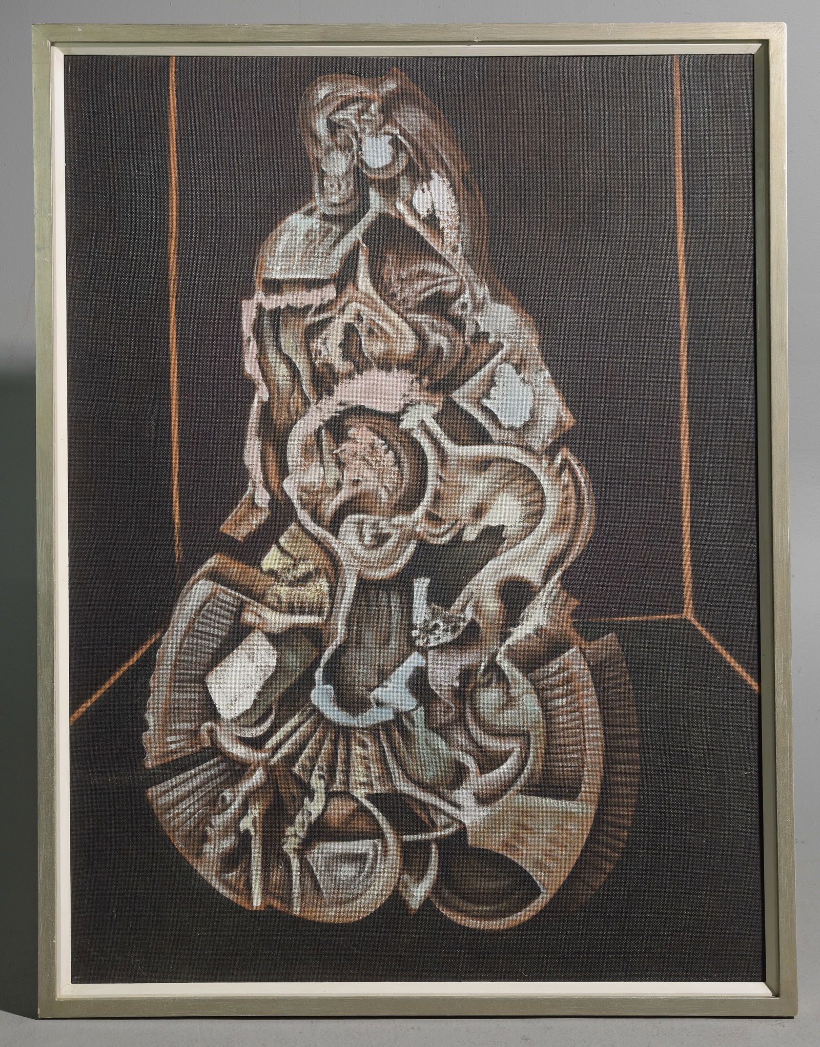 Robern Van Eyck Framed Abstract Art on Board #2: Robern Van Eyck Framed Abstract Art on Board - 50.5 in tall x 30.5 x 1.75