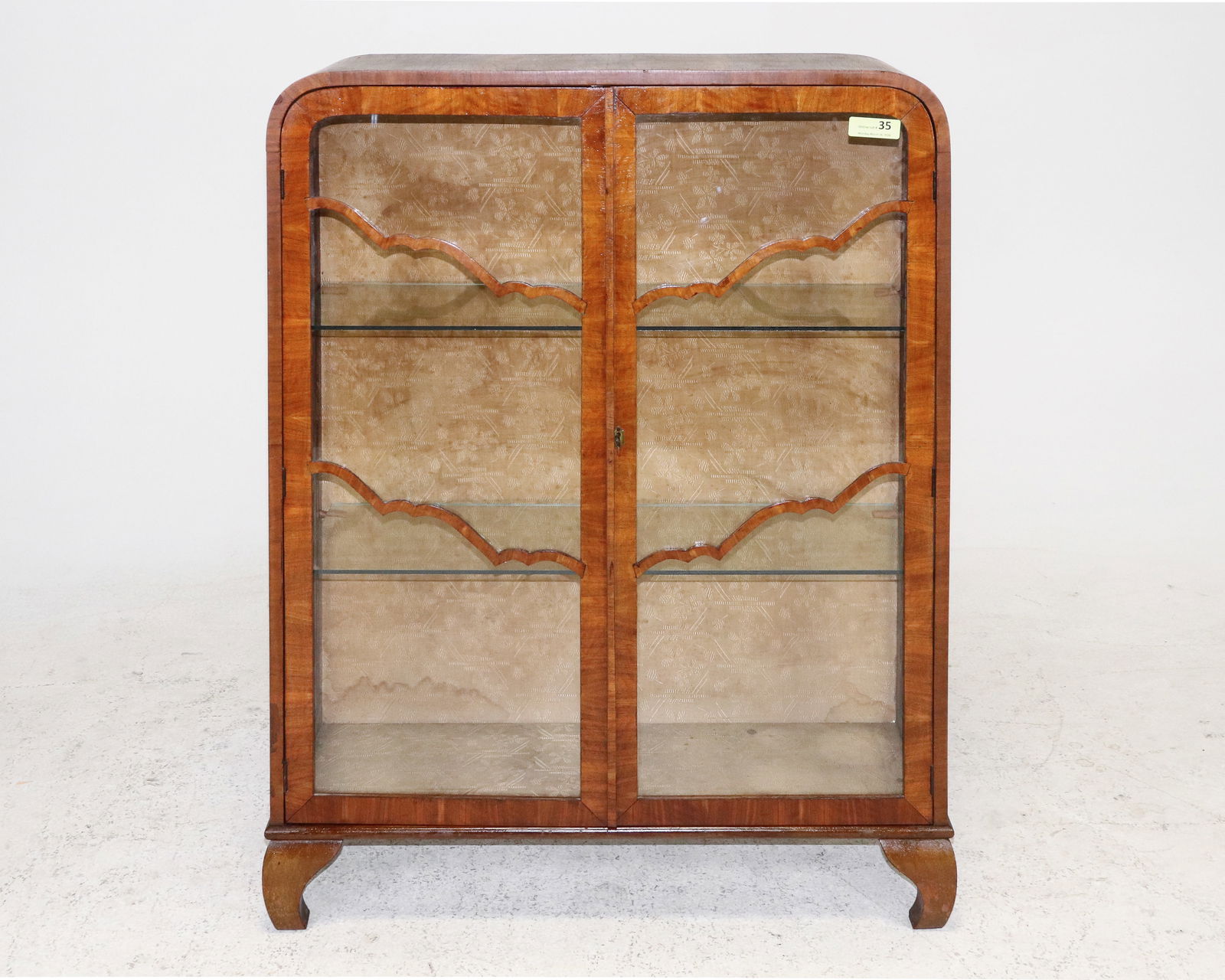 Art Deco Style Display Cabinet / Bookcase: Art Deco Style Display Cabinet / Bookcase - 46 in tall x 35 x 12