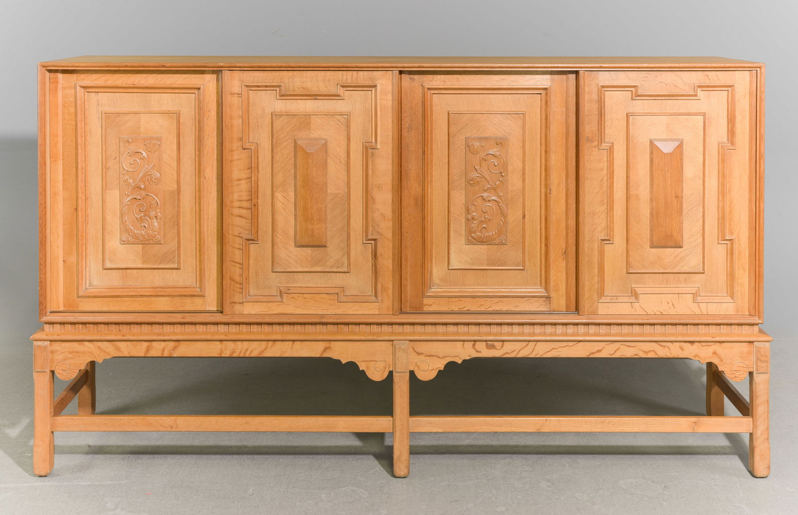 Danish Oak Sliding Door Sideboard (1 of 6)