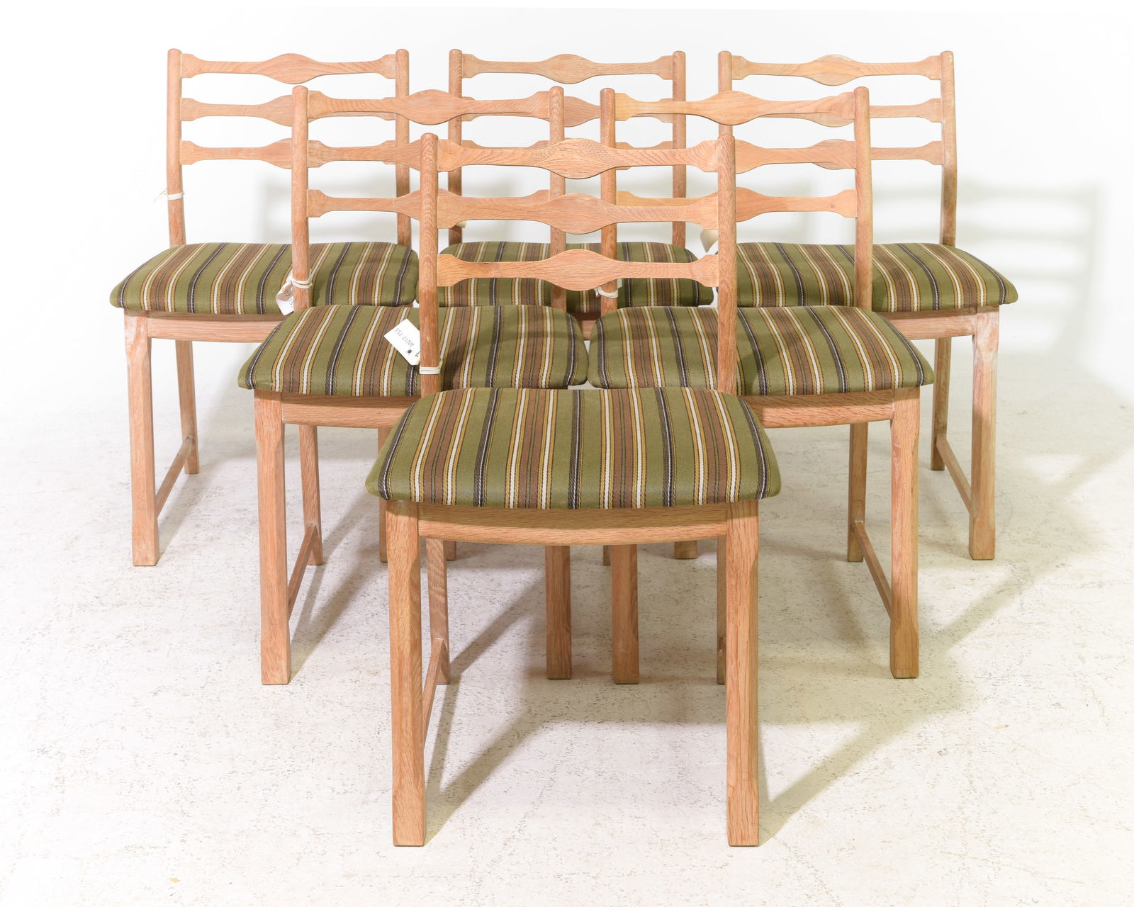Danish Oak Set of 6 Ladder Back Chairs (1 of 4)