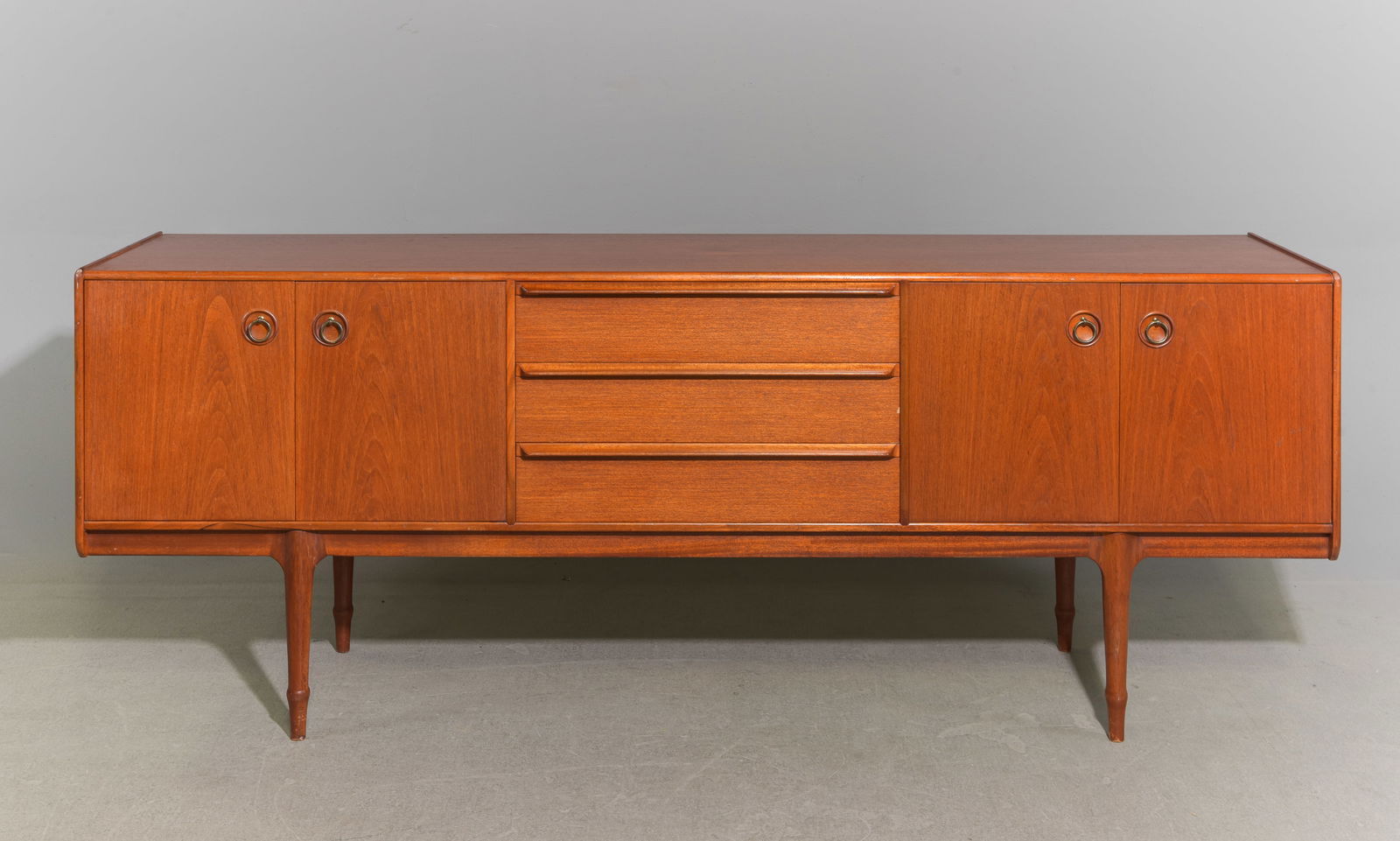 Mid Century Modern Sideboard - McIntosh: Danish Modern Style Sideboard / Credenza by McIntosh - 32.5 in tall x 84 x 19