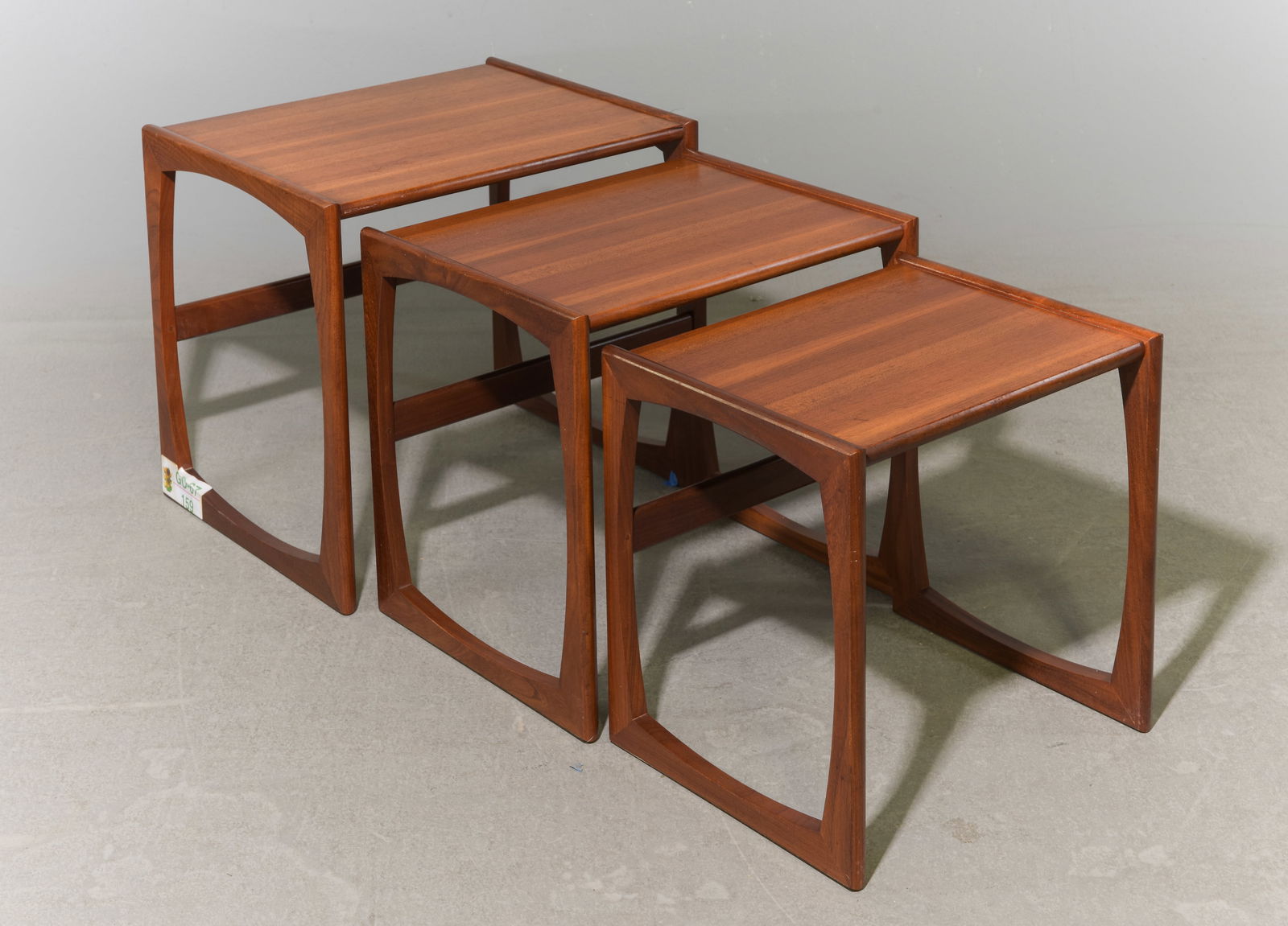 Mid Century Modern Quadrille Nest of 3 Tables (1 of 4)