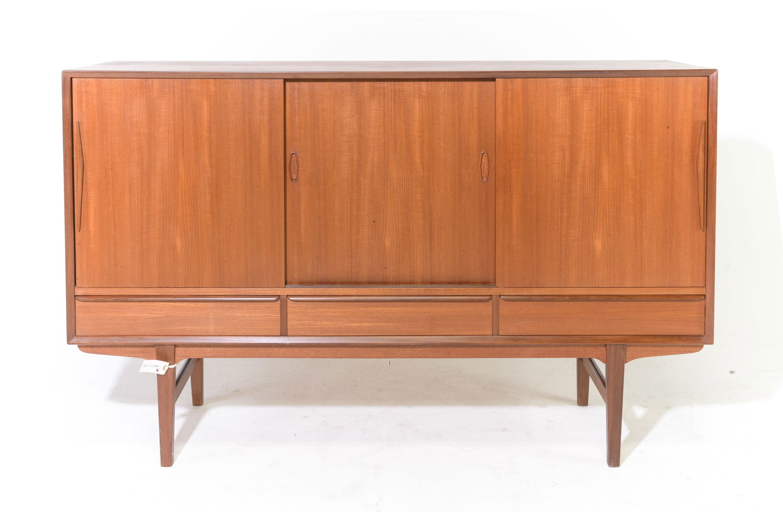 Danish Modern Highboard / Cocktail Cabinet: Danish Modern Highboard / Cocktail / Bar Cabinet - 43 in tall x 69 x 17