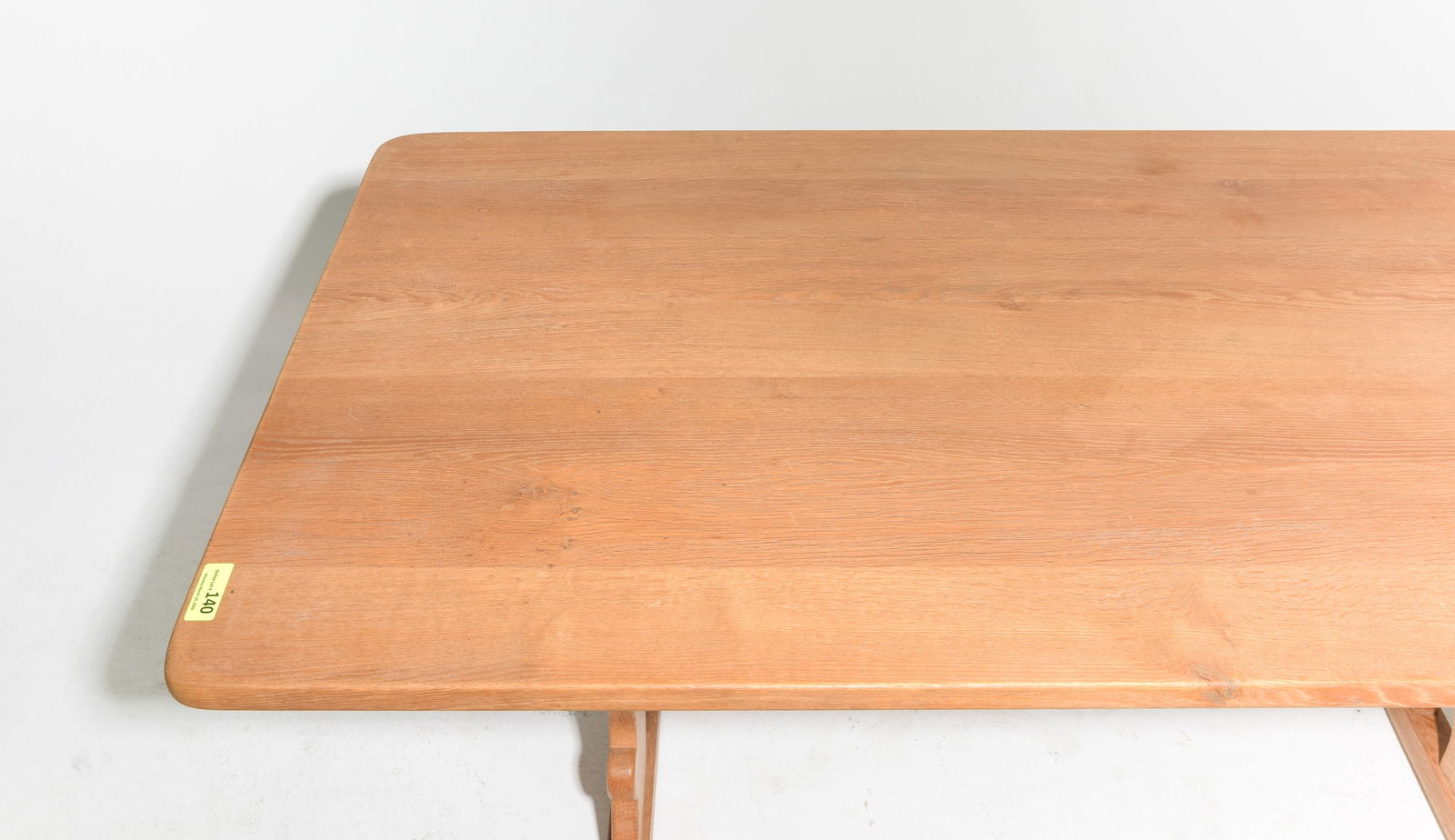 Danish Oak Trestle Base Dining Table - 2