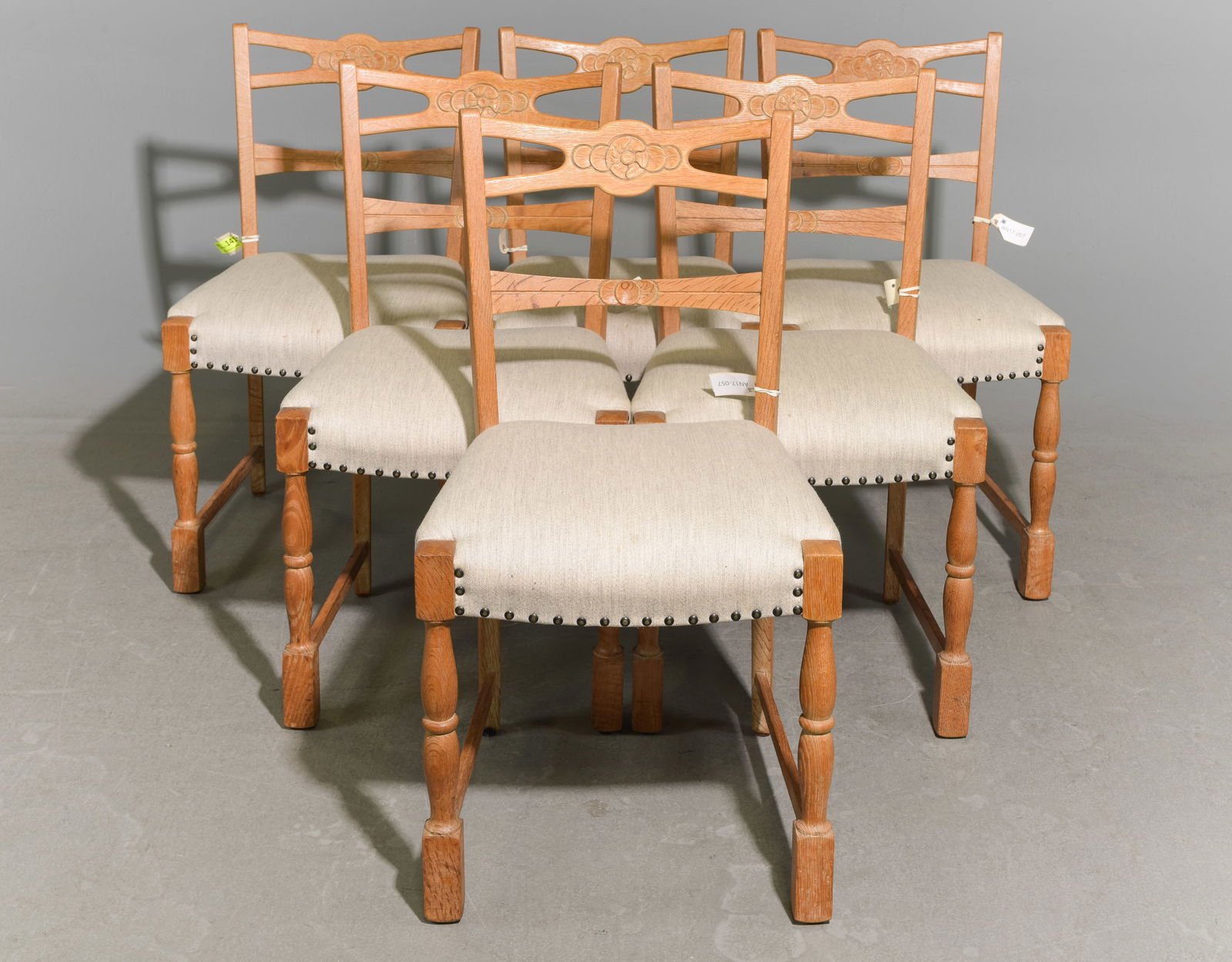 Danish Oak Set of 6 Upholstered Dining Chairs (1 of 4)