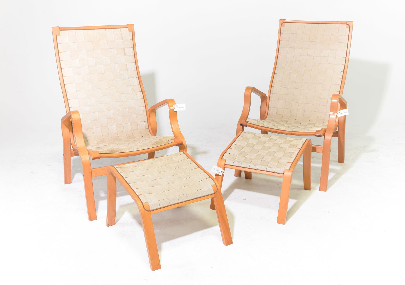 Danish Pair of "Albert" Lounge Chairs & Ottomans (1 of 6)