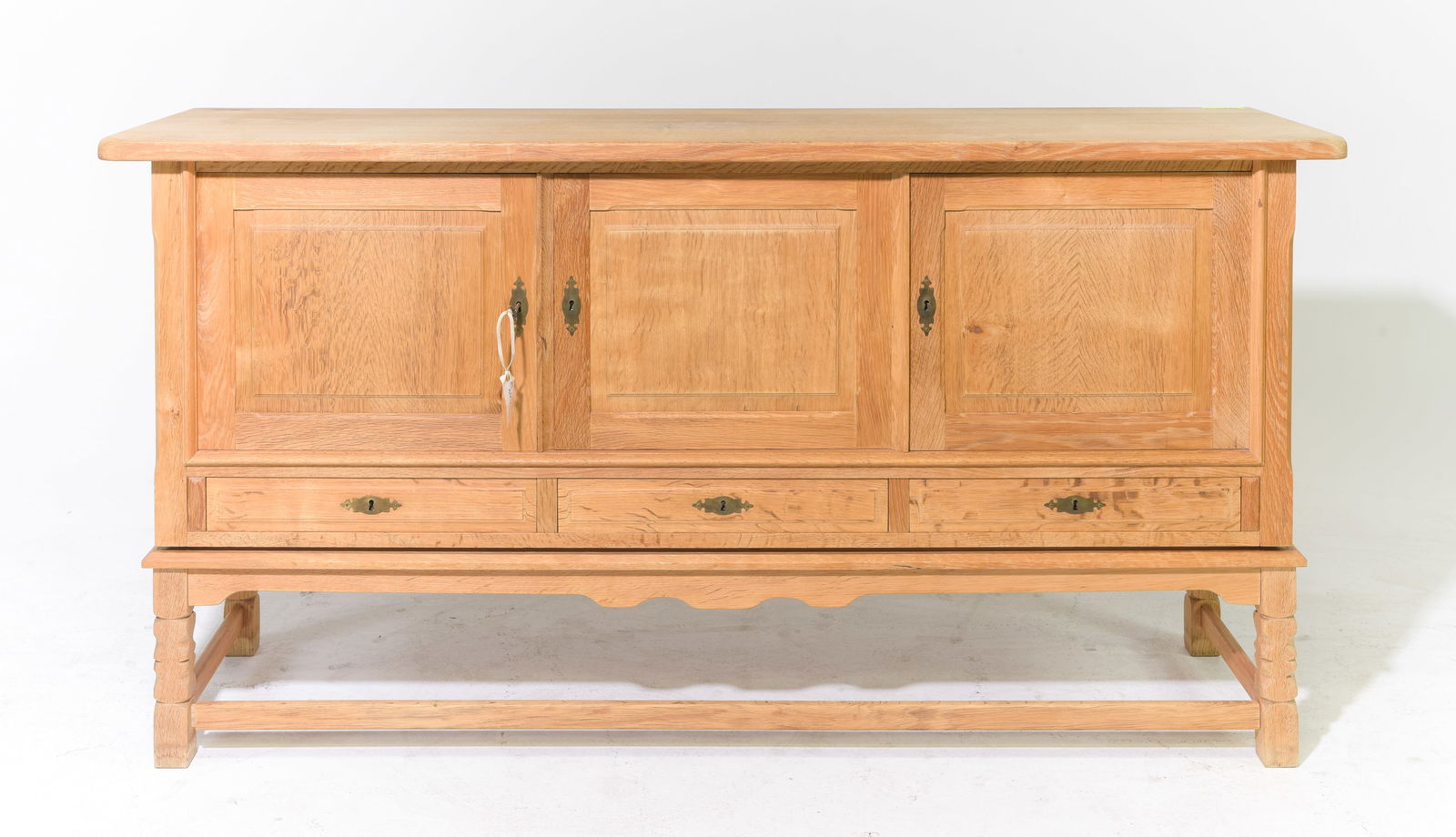 Danish Oak Three Door Credenza / Sideboard (1 of 3)