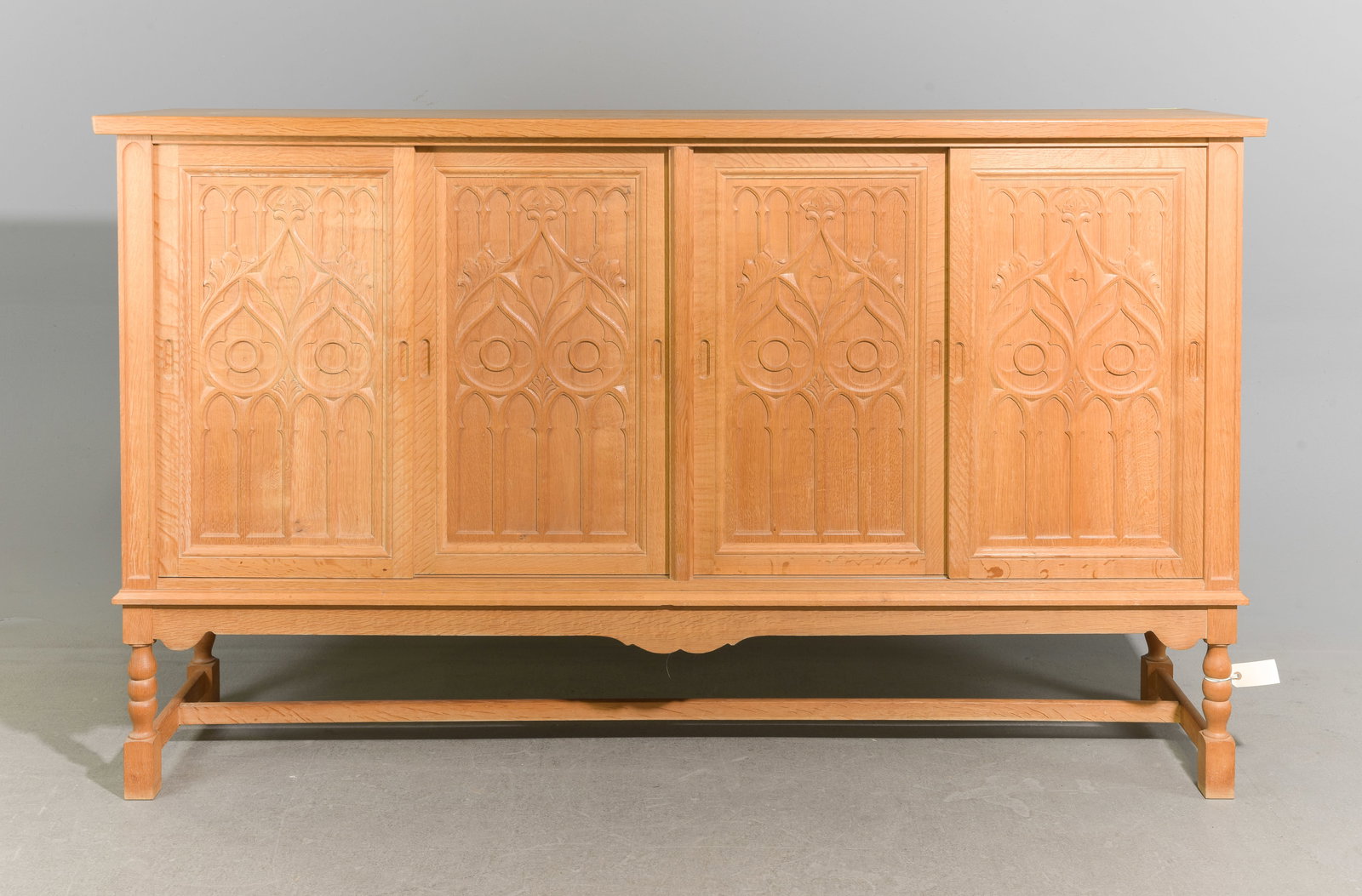 Danish Oak Sliding Door Sideboard / Cupboard (1 of 4)