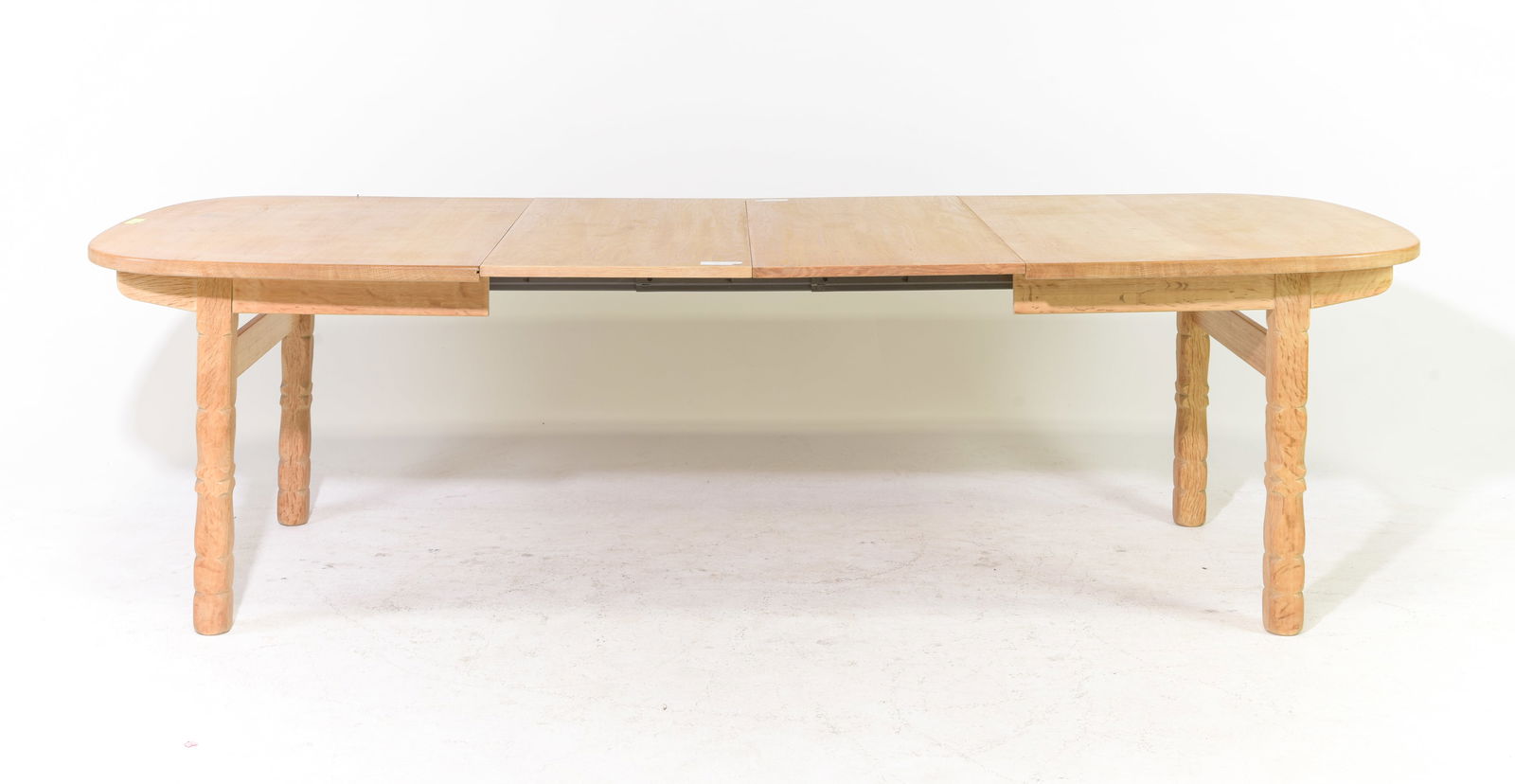 Danish Oak Oval Table with 2 Insertable Leaves - 2