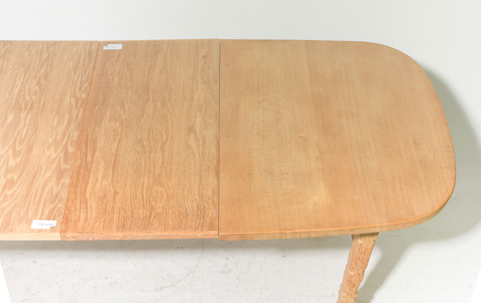 Danish Oak Oval Table with 2 Insertable Leaves - 4