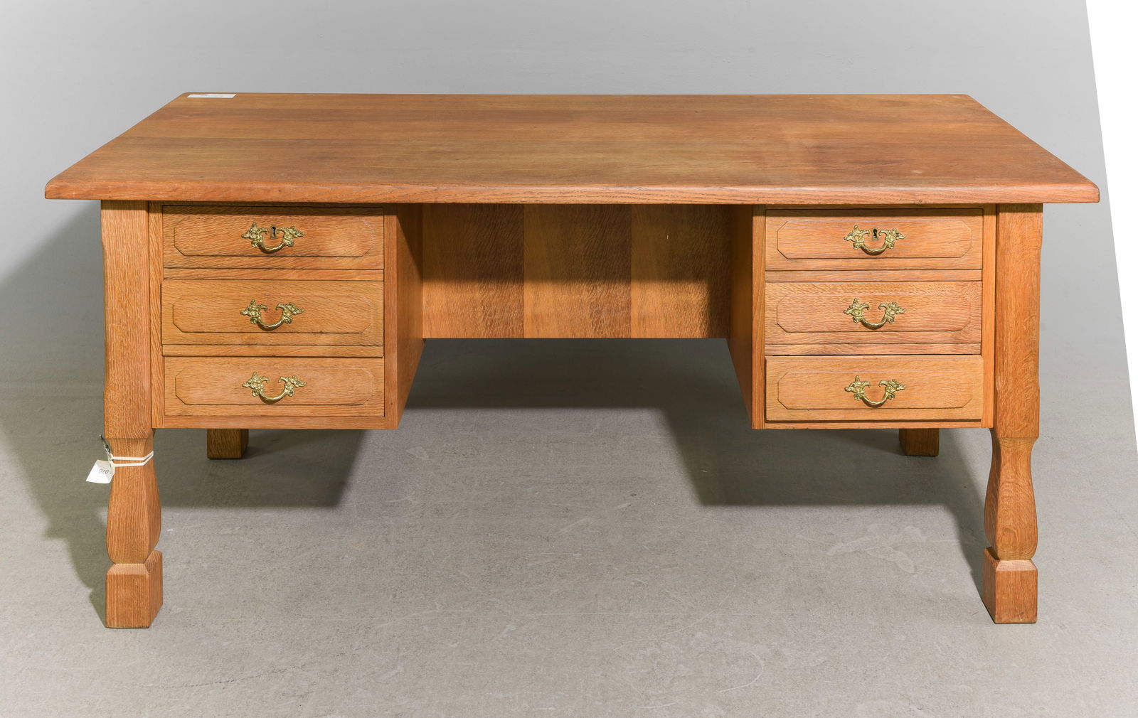 Danish Oak Desk with Bookshelf Front #2 (1 of 4)