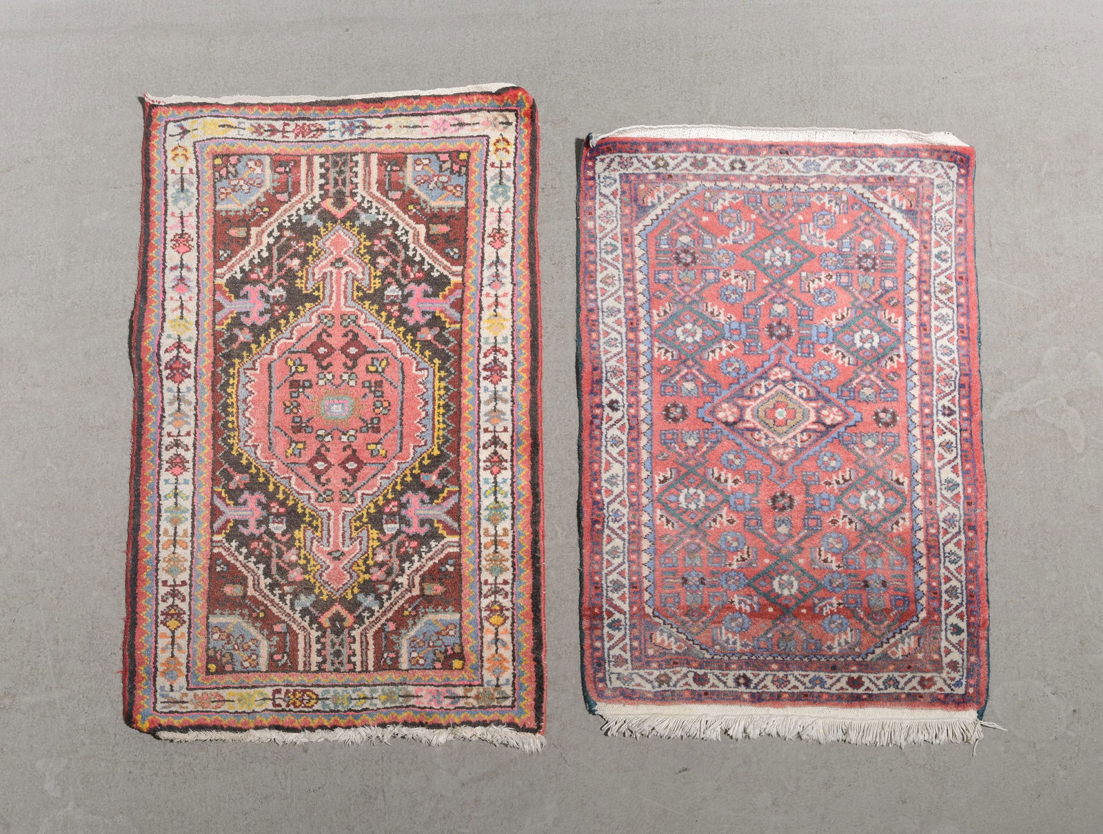 2 Hand Knotted Throw Rugs -: 2 Hand Knotted Throw Rugs -
