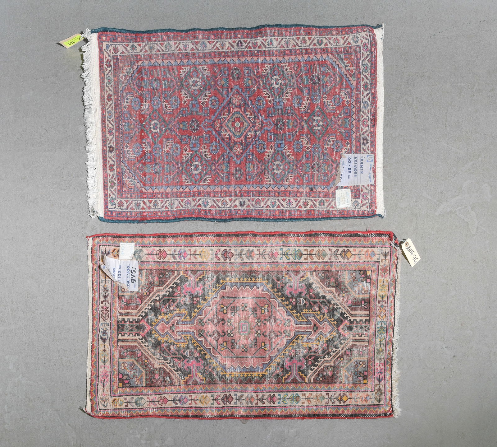 2 Hand Knotted Throw Rugs - - 4