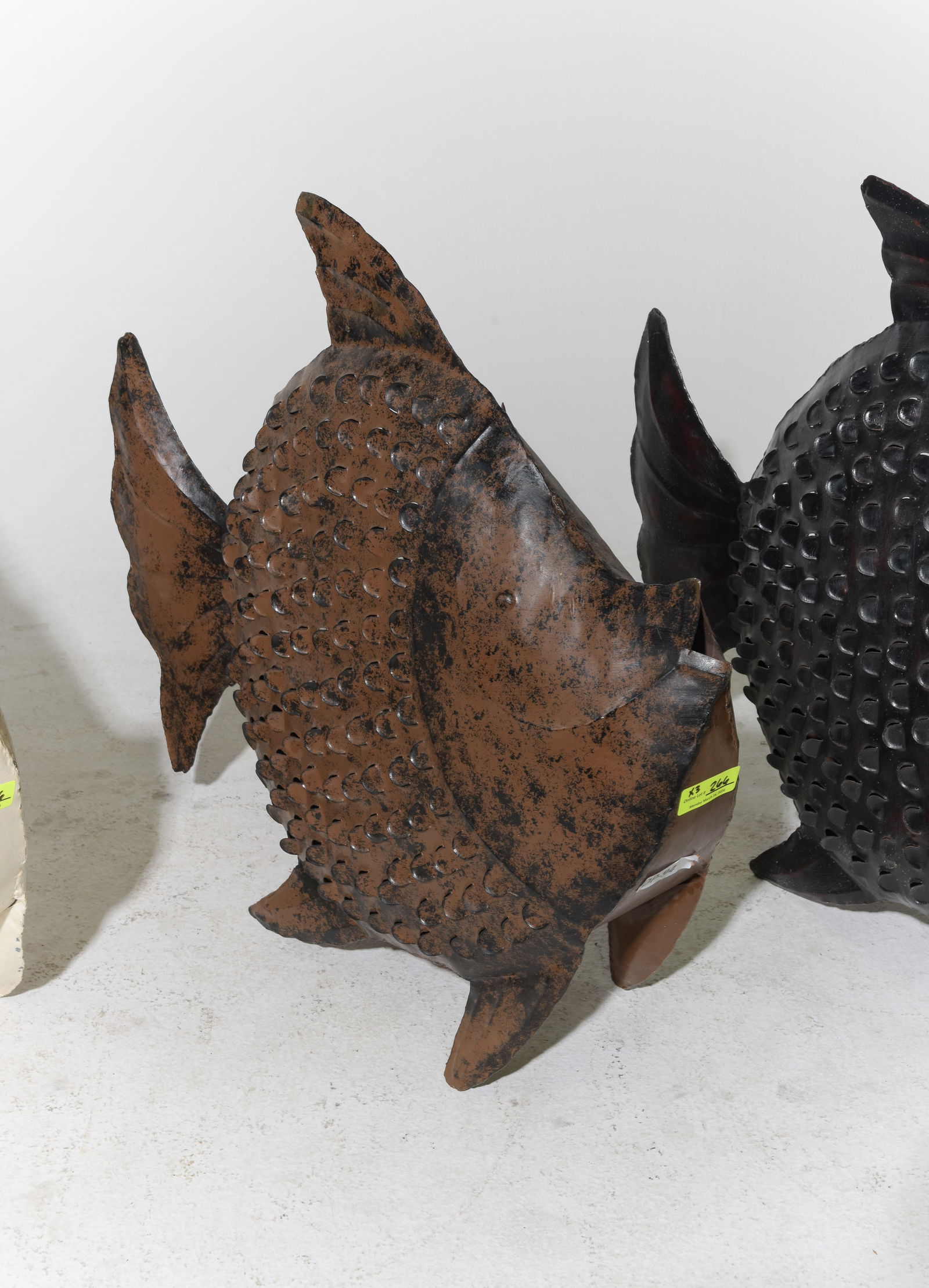Three Assorted Large Metal Decorative Fish #3 - 3