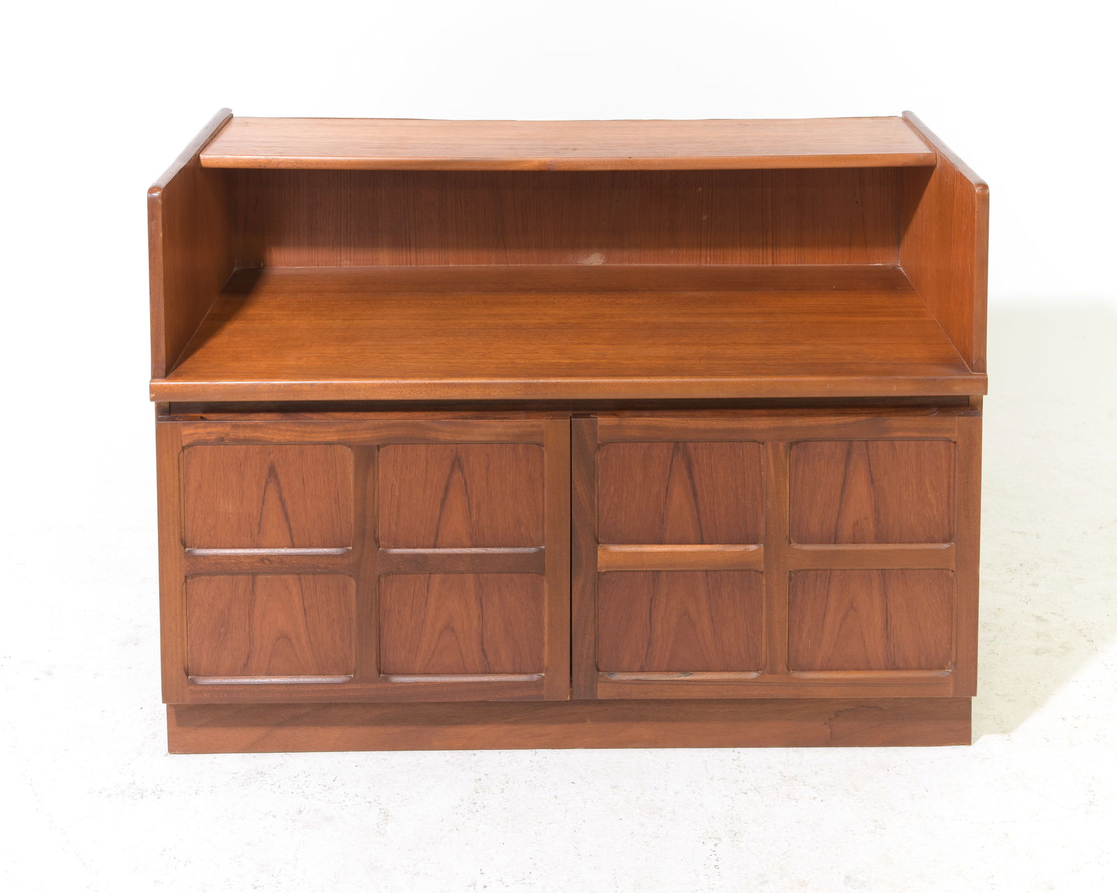 Mid Century Modern Two Door Cabinet - Nathan: Danish Modern Style Two Door Cabinet - 30 in tall x 40 x 18