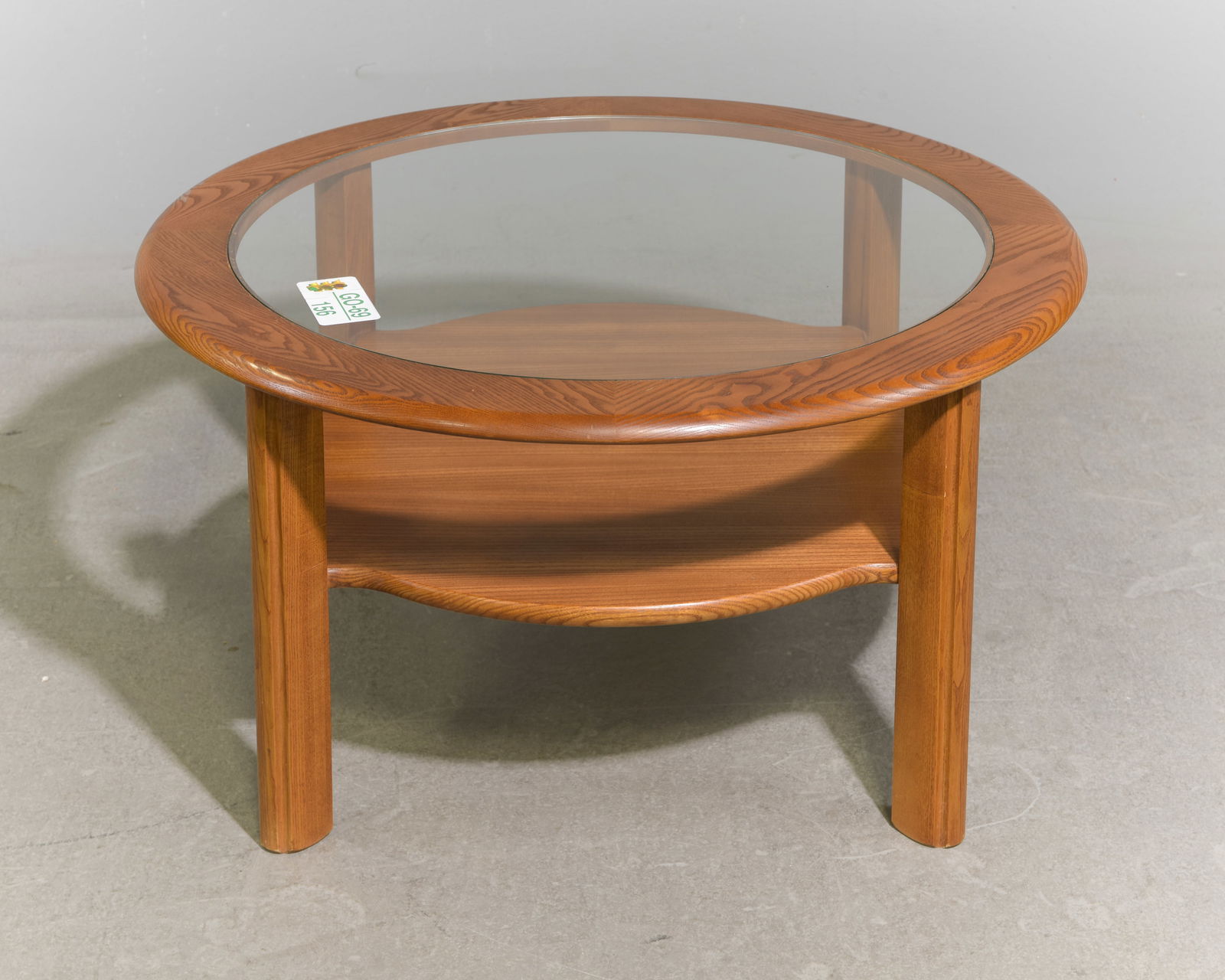 Mid Century Modern Two Tier Round Coffee Table: Danish Modern Style Two Tier Round Coffee / Cocktail Table - 17 in tall x 33 inch diameter