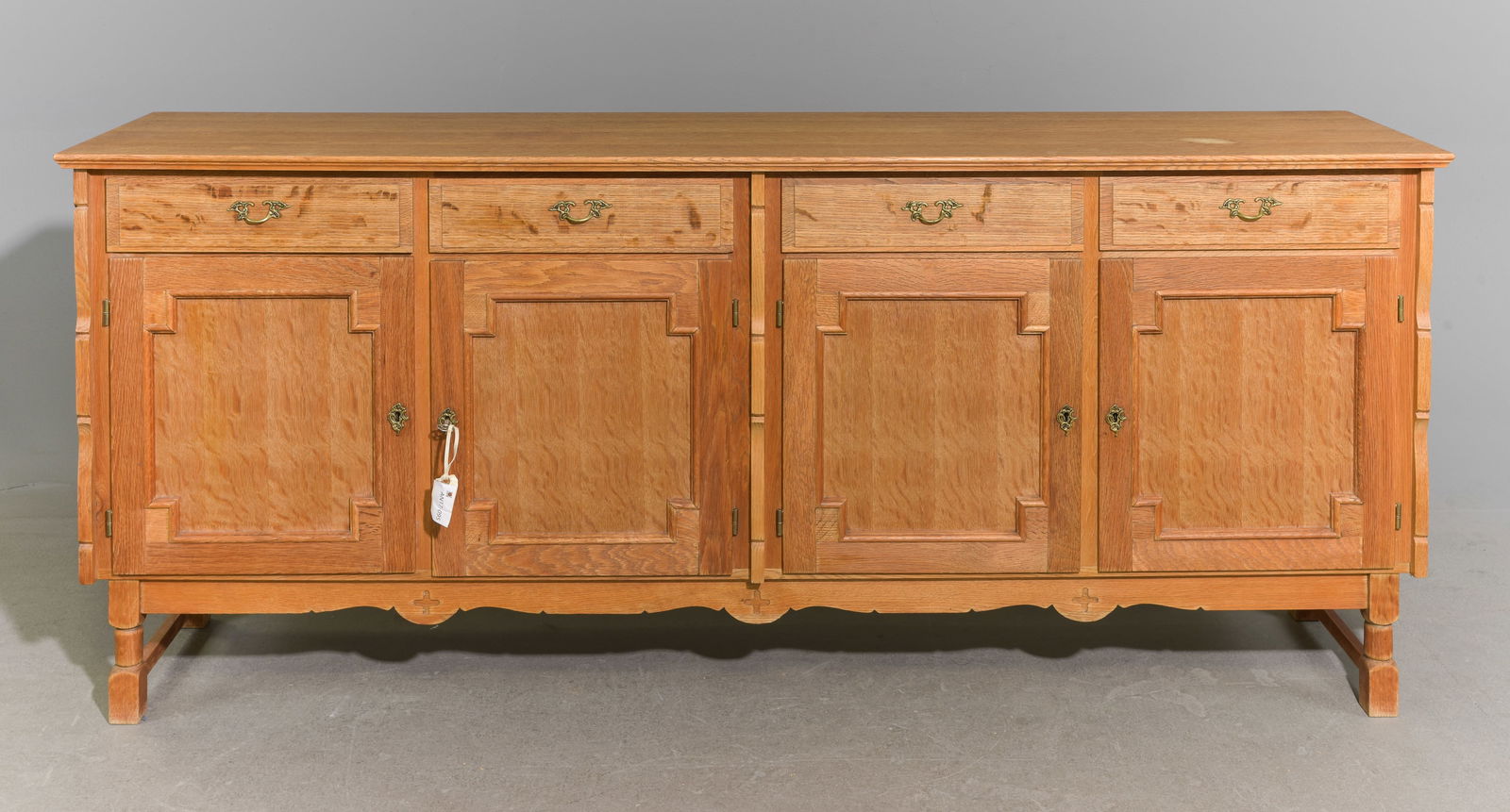 Danish Oak Four Door Sideboard / Credenza (1 of 7)