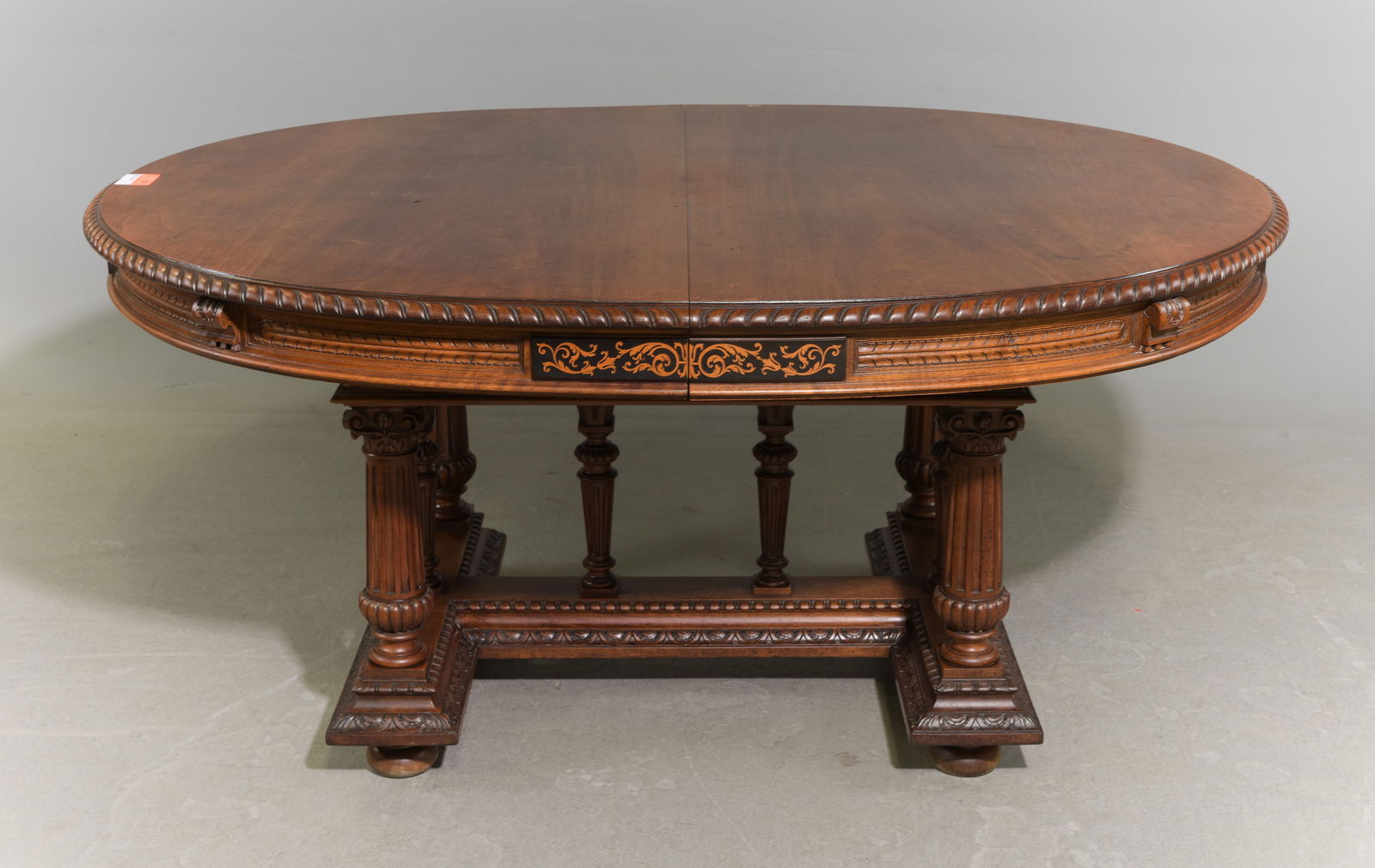 Renaissance Style Walnut Oval Table (1 of 5)