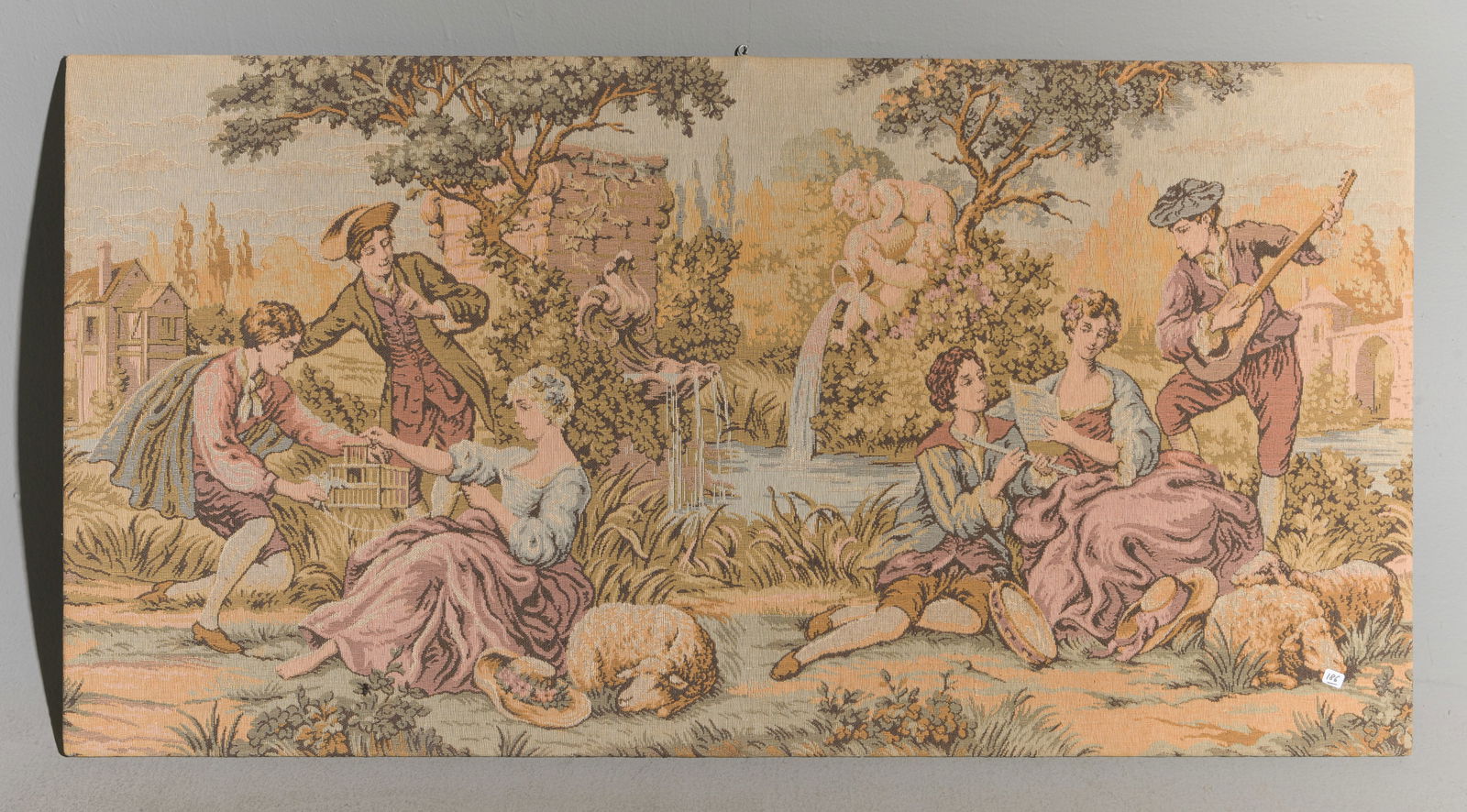 French Romantic / Courtship Tapestry: French Romantic / Courtship Tapestry - 30 in tall x 57.5 x 1