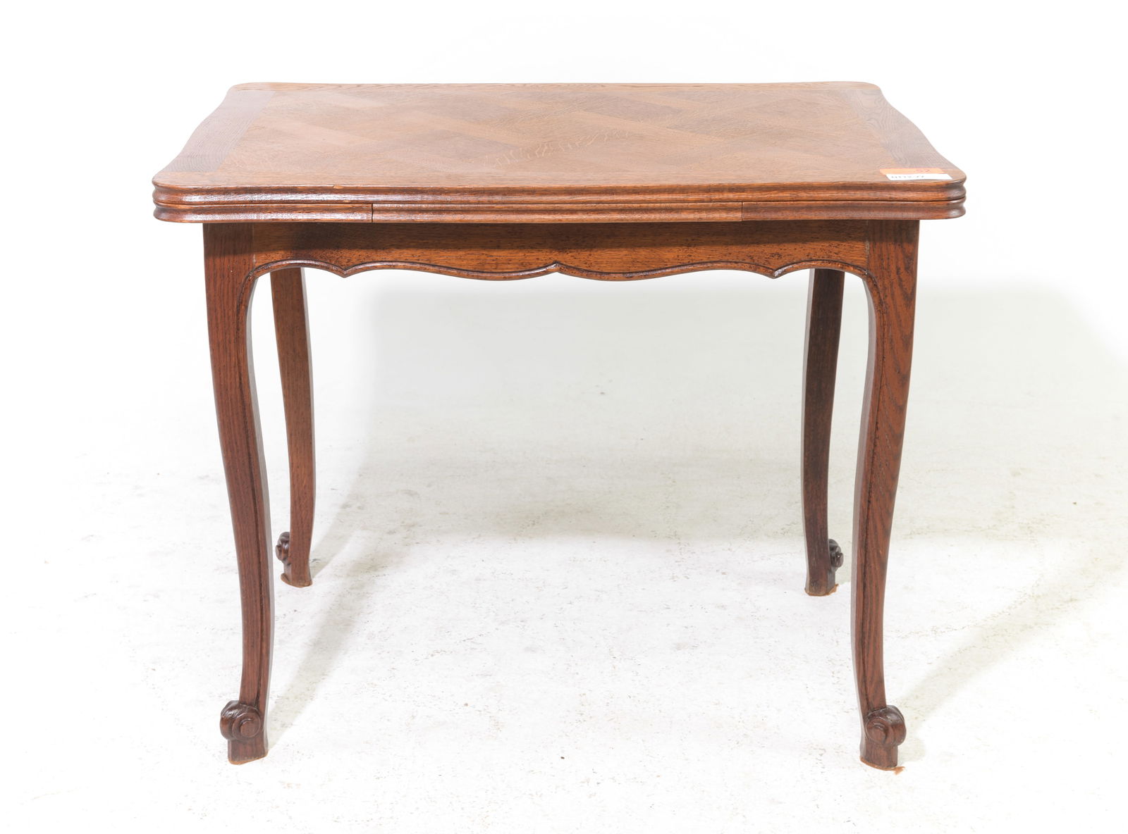 Louis XV Style Petite Oak Draw Leaf Table (1 of 3)