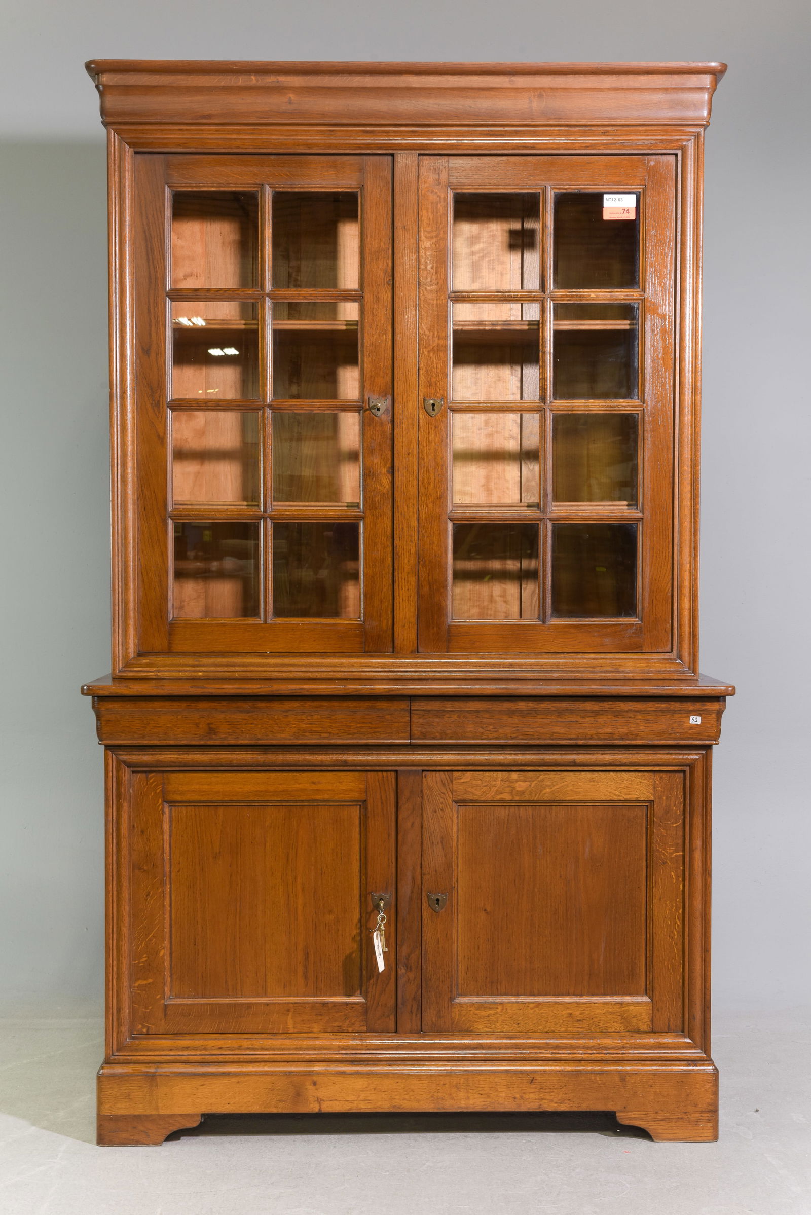 Louis Philippe Style Oak Buffet Du Corps / Bookcase (1 of 7)