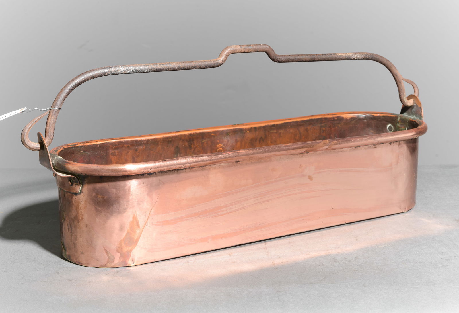 French Copper Fish Steamer / Kettle #1: French Copper Fish Steamer / Kettle - 5.75 in tall x 27.25 x 8.25