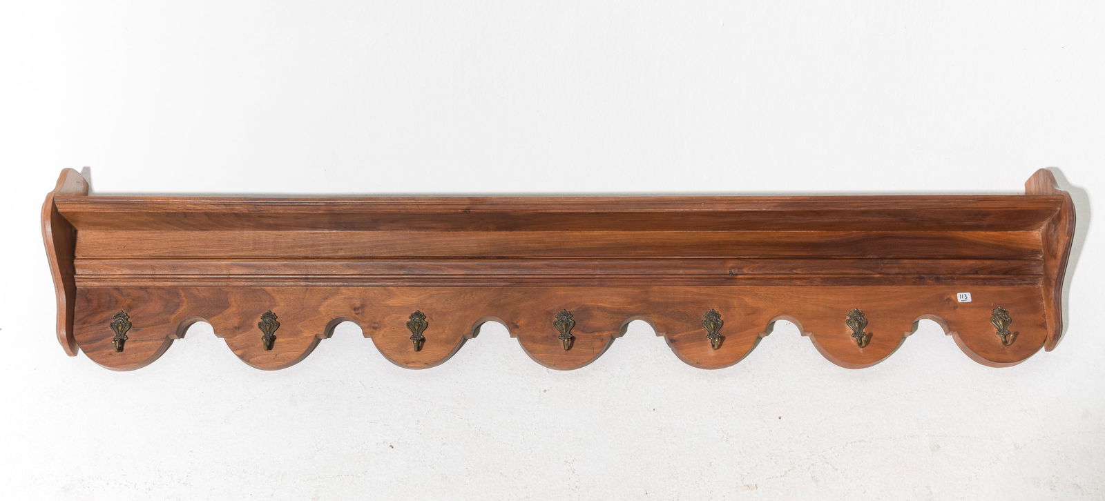 French Wall Rack / Shelf with Hooks (1 of 3)